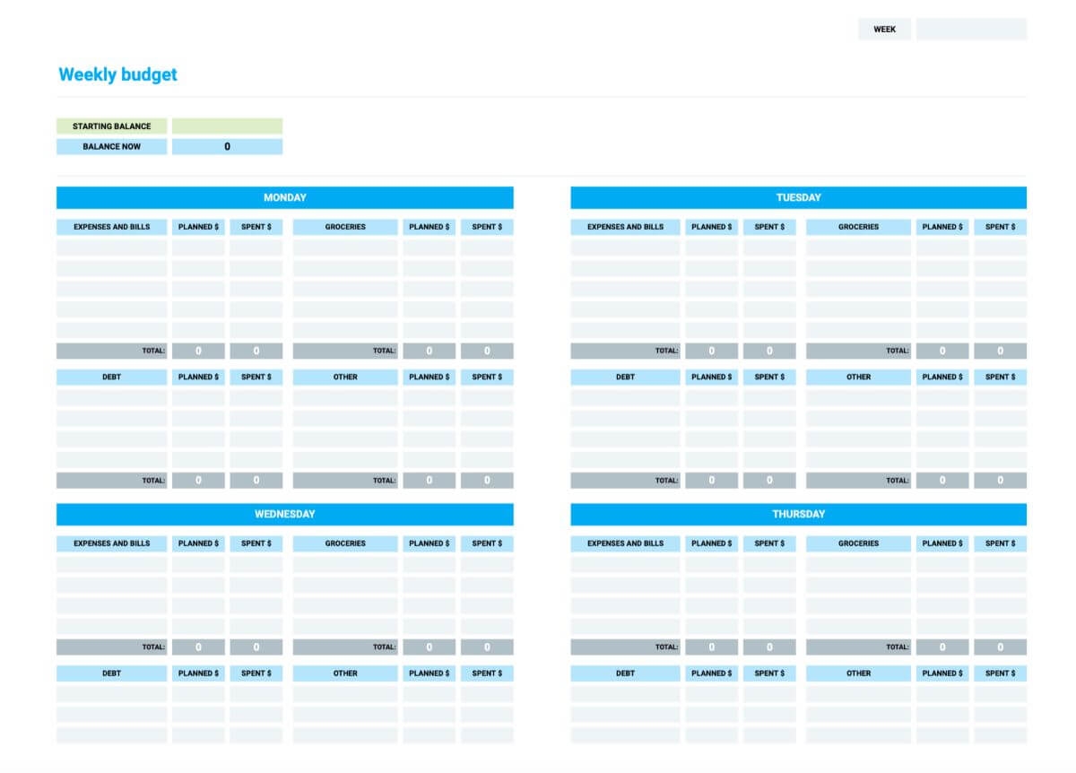 12 Free Budget Planning Templates