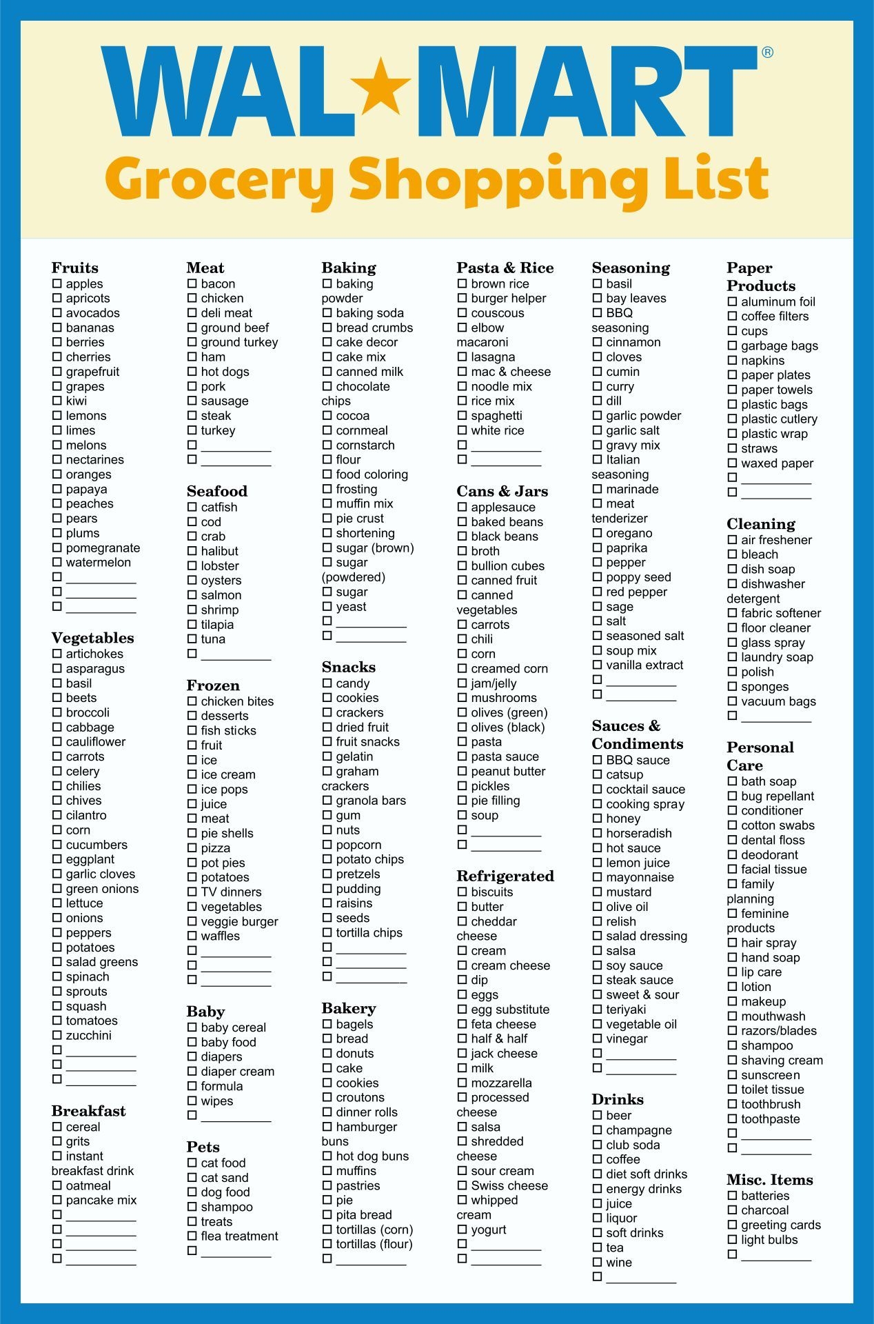 13 Best Grocery List Printable Ideas Grocery List Printable 