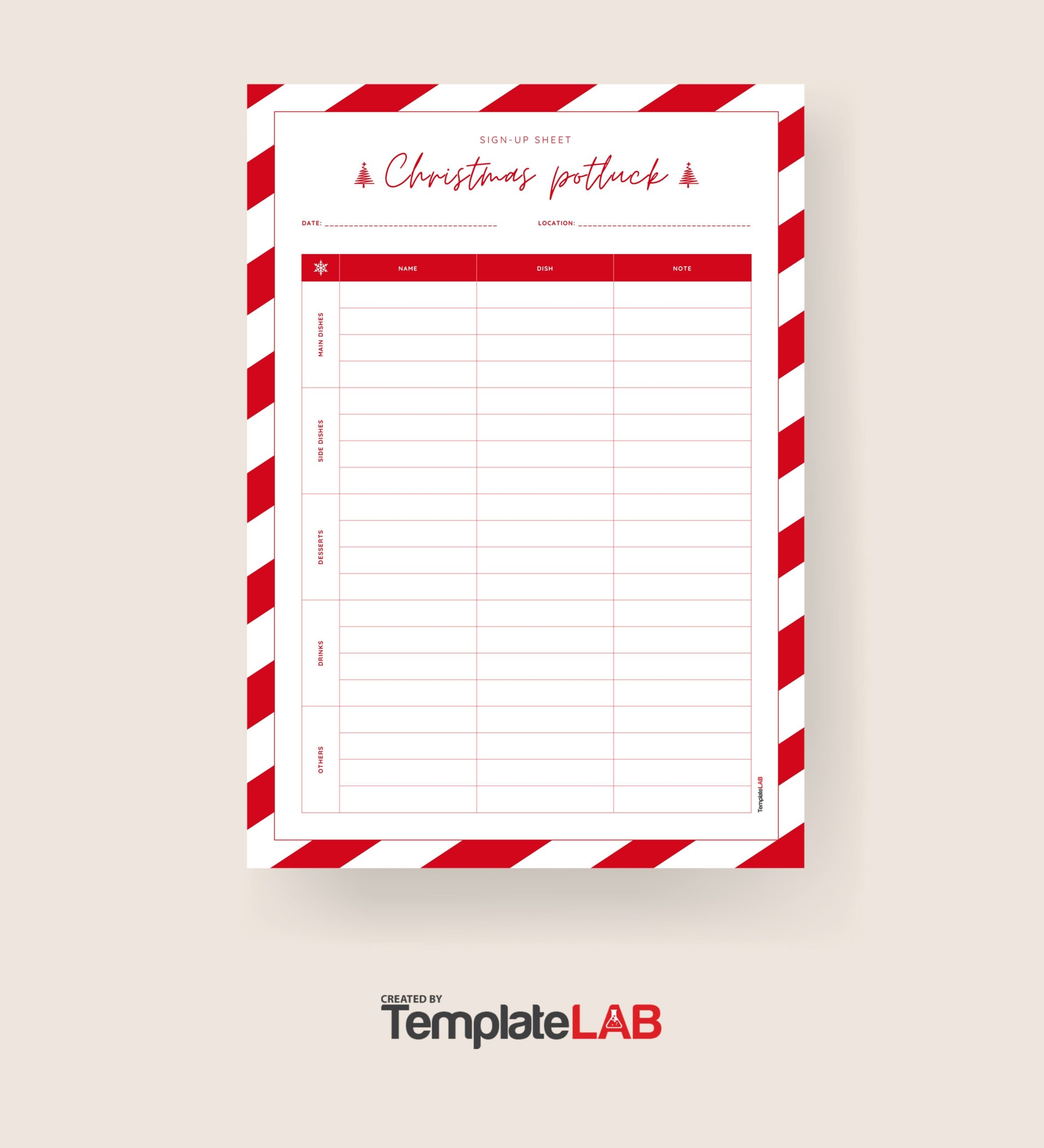 18 Best Potluck Sign up Sheets For Any Occasion TemplateLab