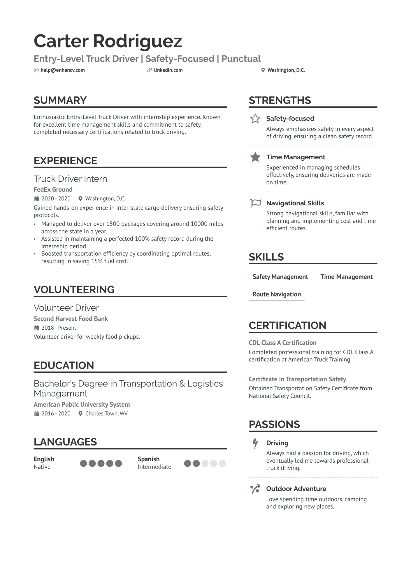 26 Truck Driver Resume Examples U0026 Guide For 2025