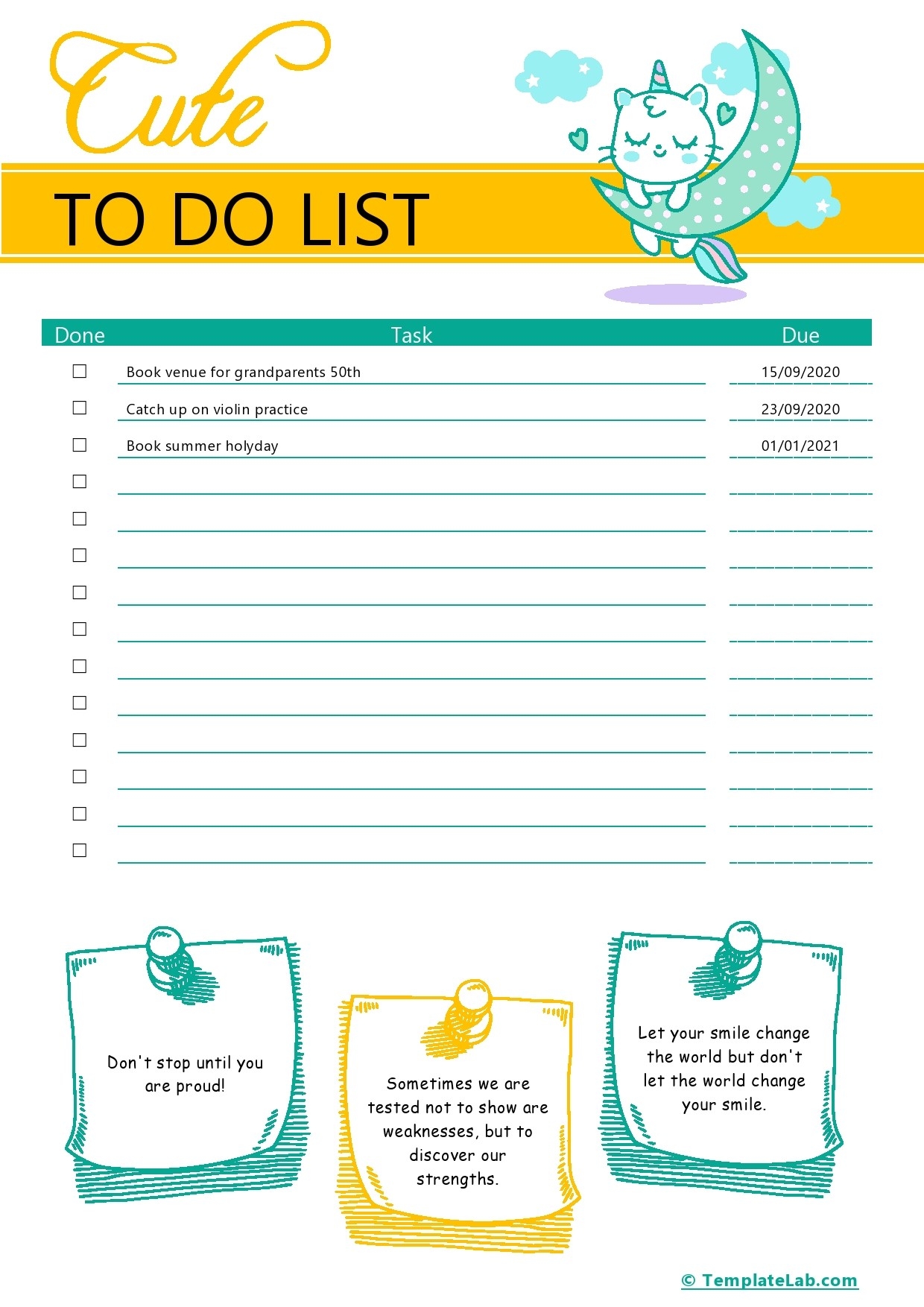 To Do List Template Free