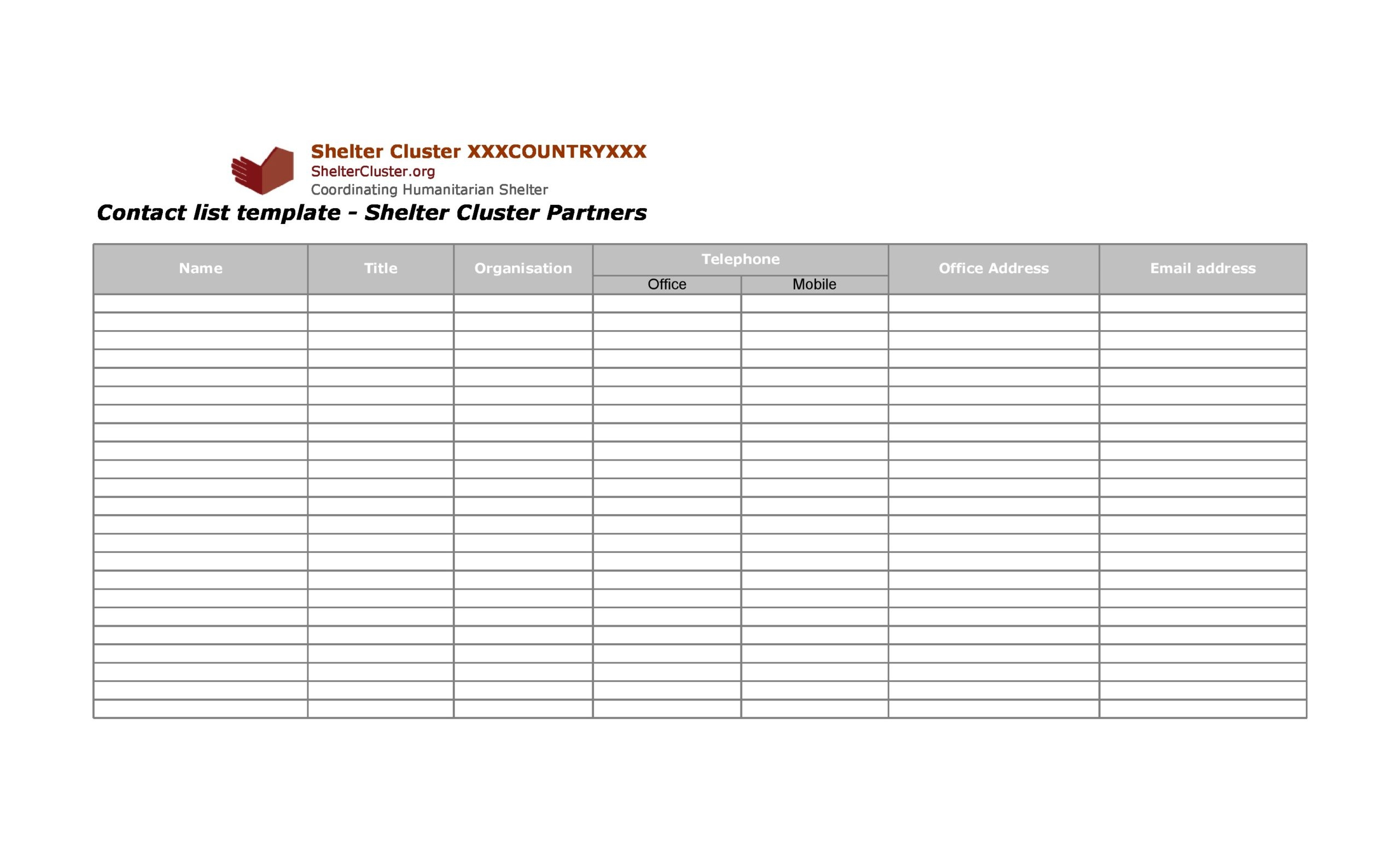 40 Free Contact Sheet Templates Excel Word TemplateArchive