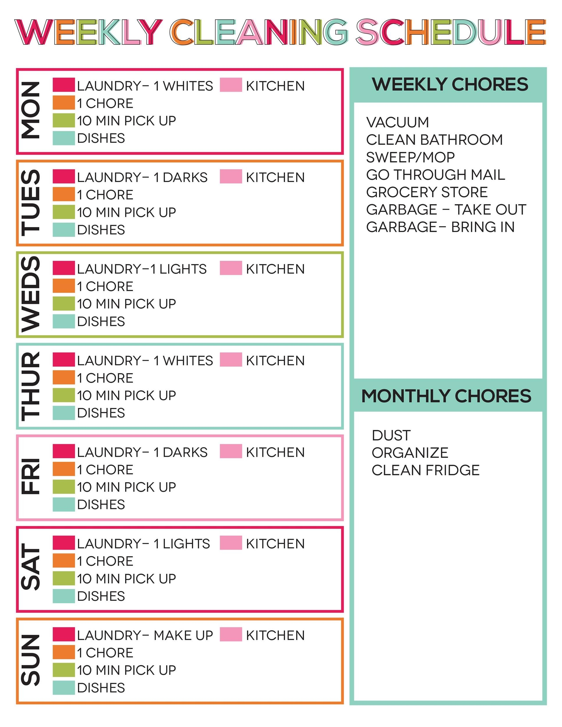 40 Printable House Cleaning Checklist Templates TemplateLab