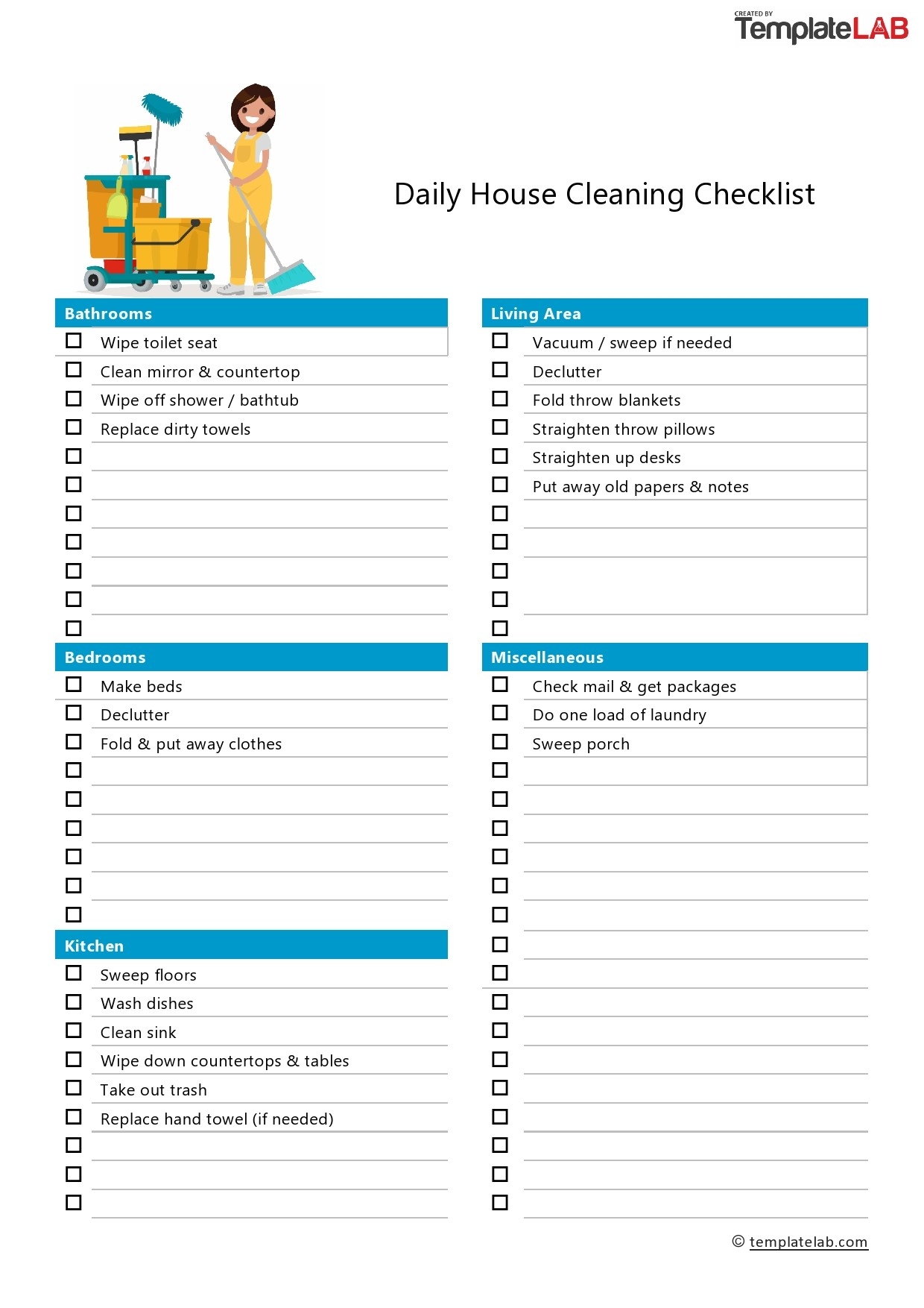 40 Printable House Cleaning Checklist Templates TemplateLab 40 Printable House Cleaning Checklist Templates TemplateLab