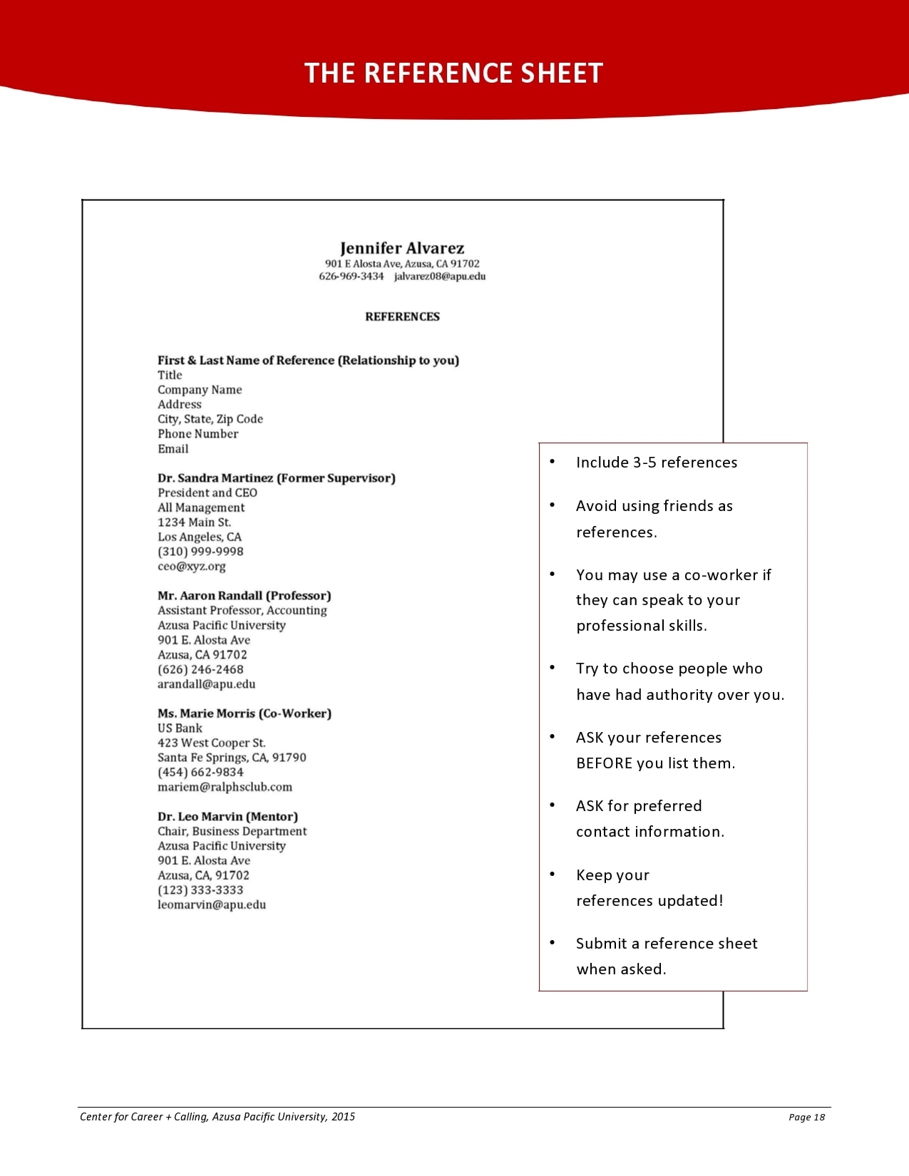 Reference List Template Word