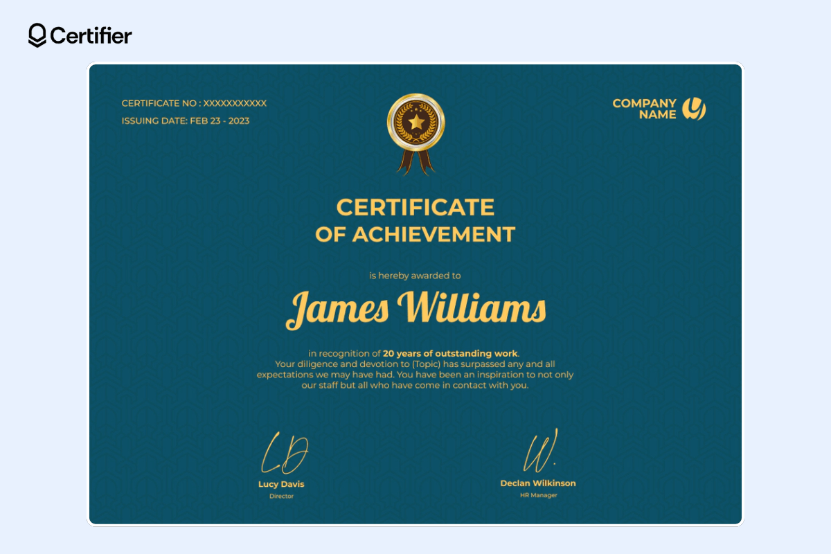 42 Free PowerPoint Certificate Templates