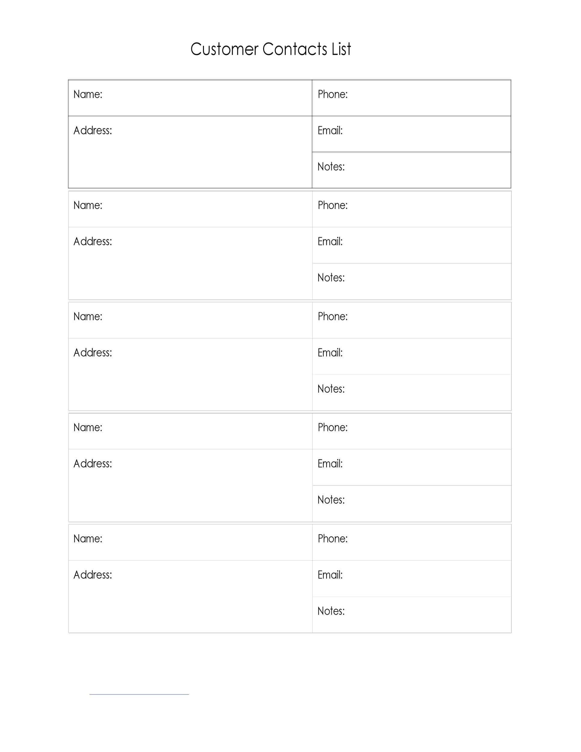 Name List Template