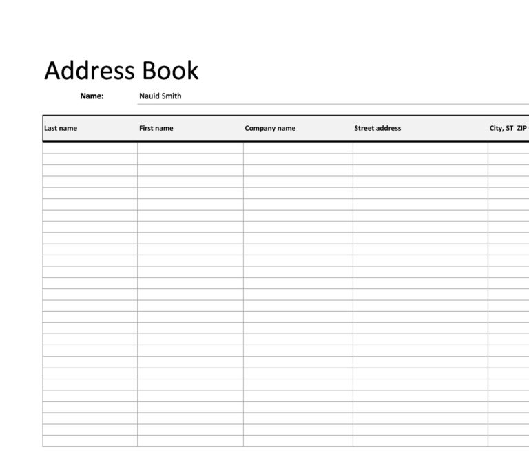 48 Phone U0026 Email Contact List Templates Word Excel PDF