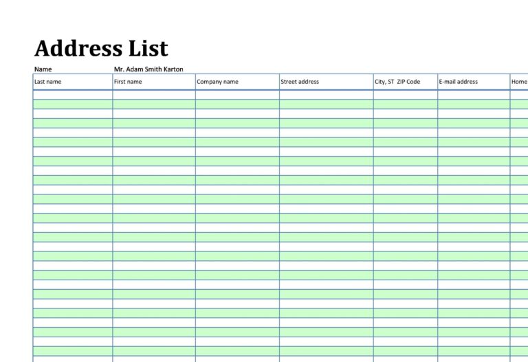 48 Phone U0026 Email Contact List Templates Word Excel PDF 
