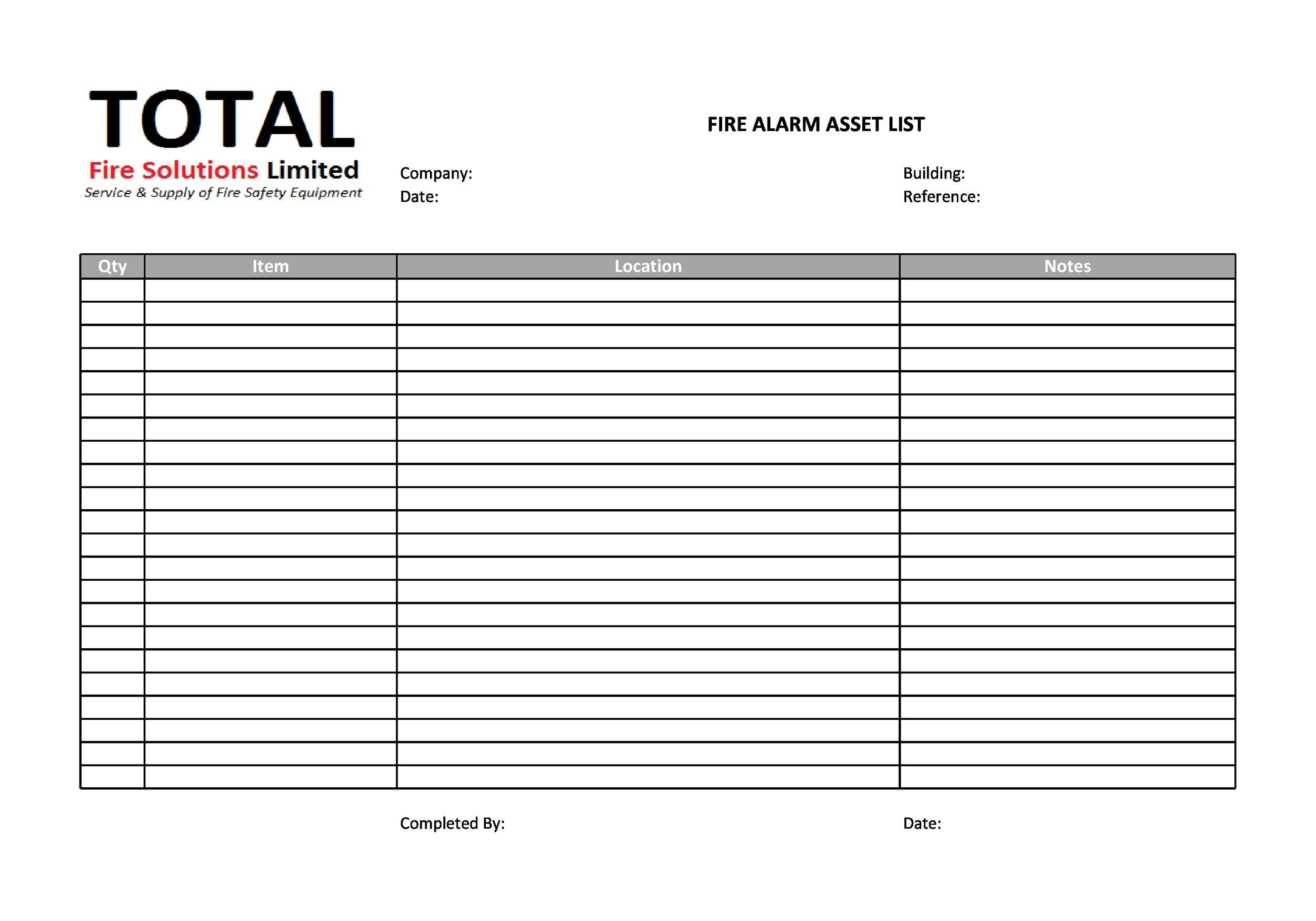 48 Useful Asset List Templates Personal Business Etc TemplateLab