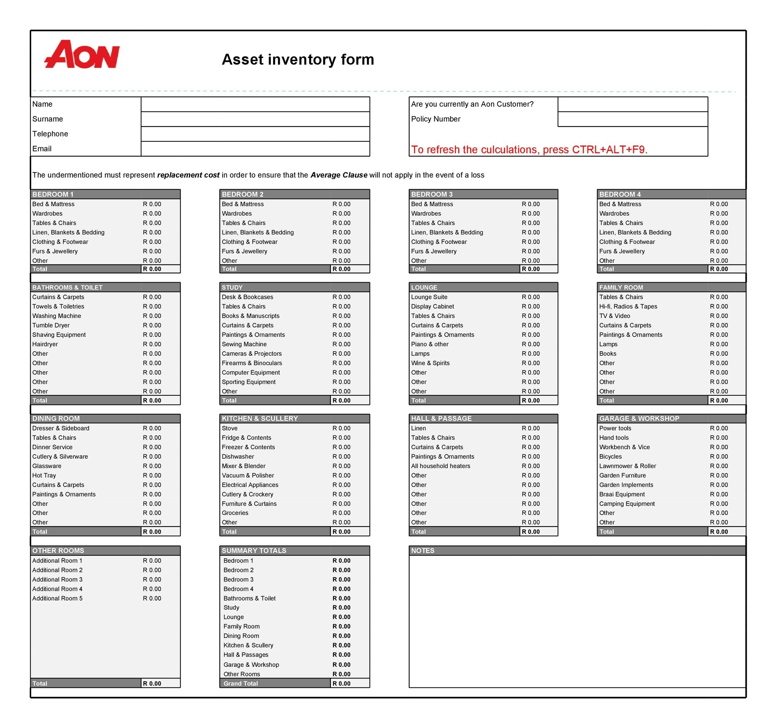 48 Useful Asset List Templates Personal Business Etc TemplateLab