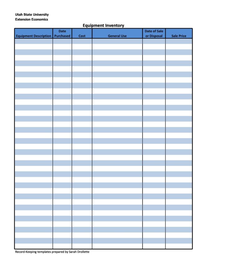 48 Useful Asset List Templates Personal Business Etc TemplateLab