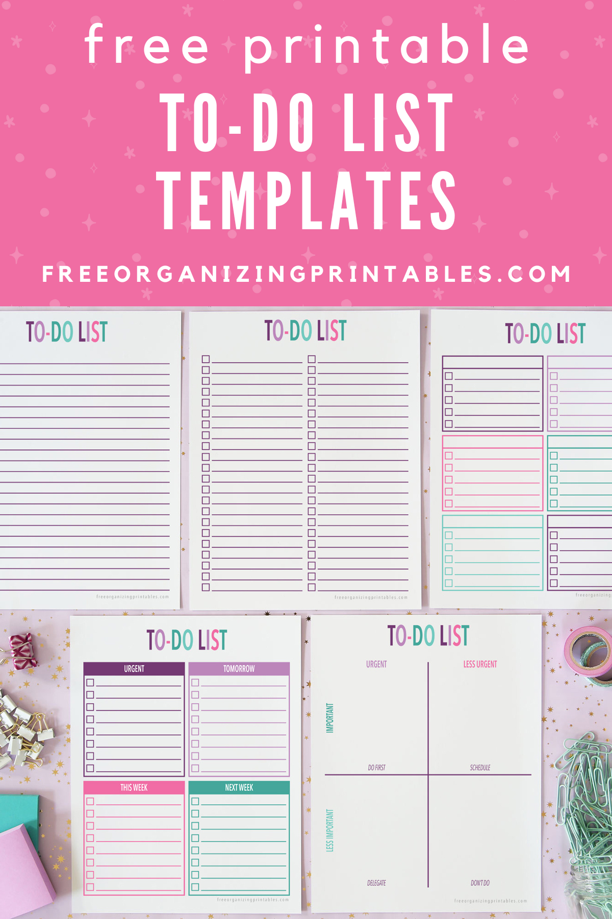Free Printable Cute List Template