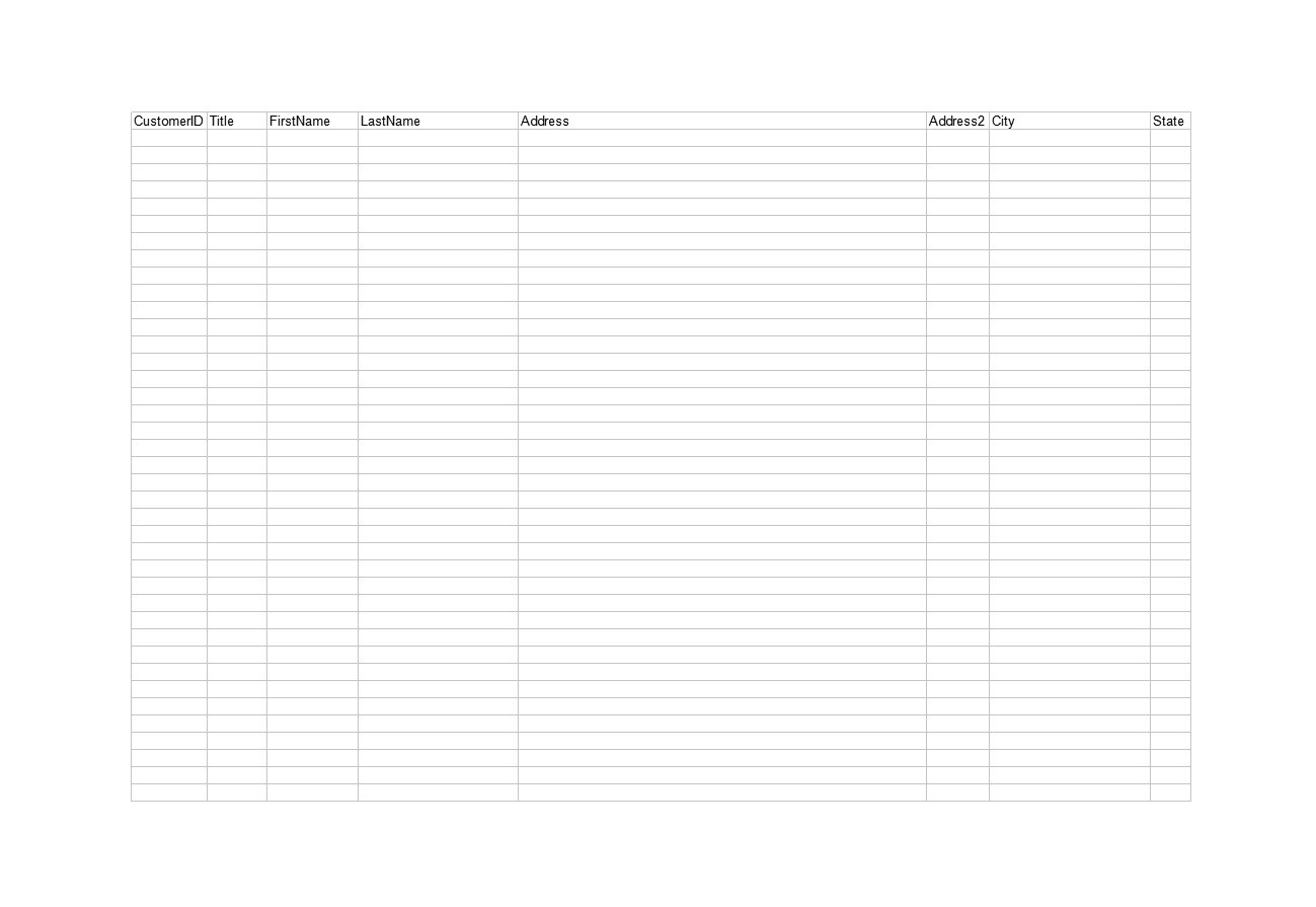 Cancelation List Template