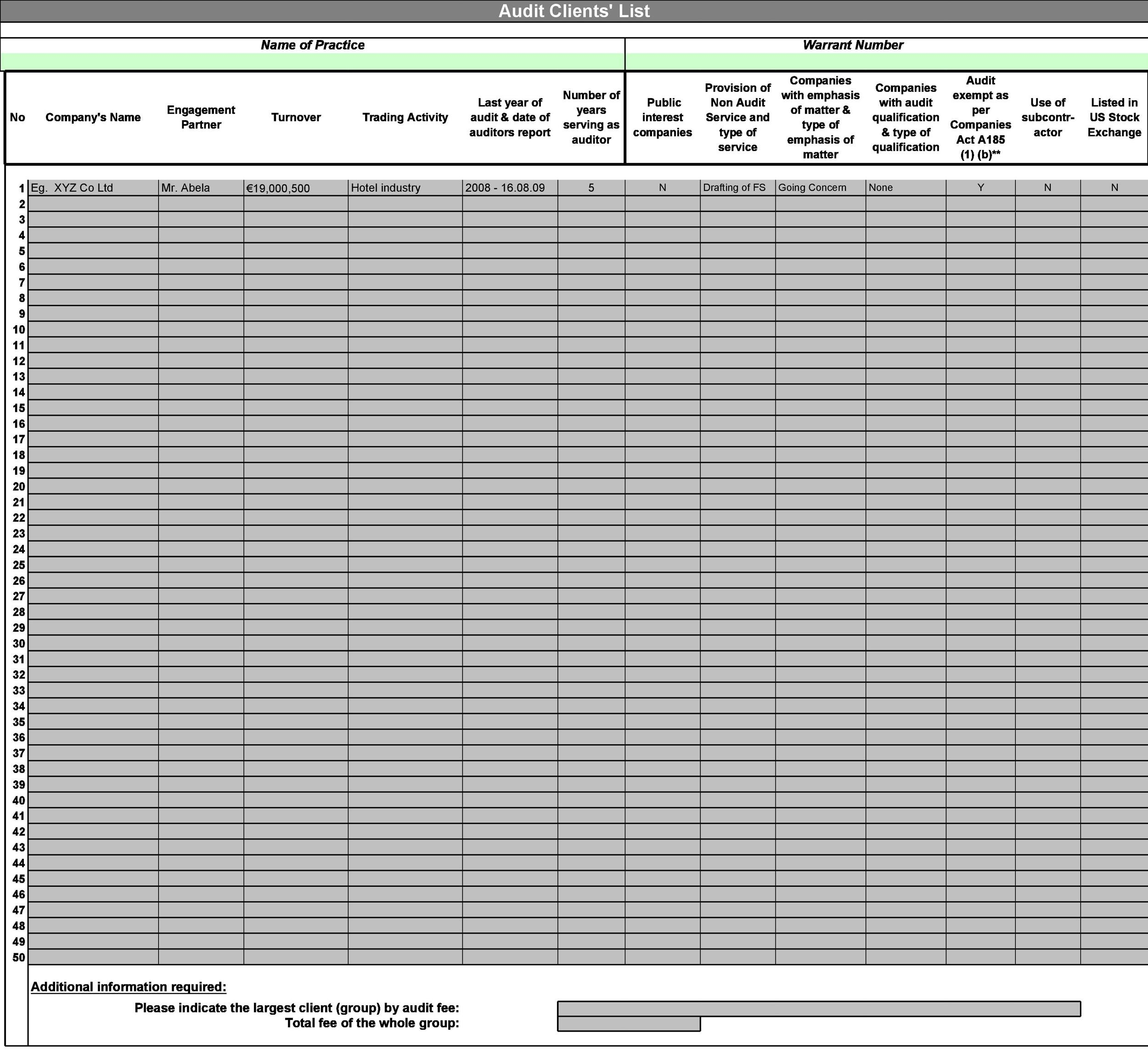 50 FREE Customer List Templates Excel U0026 Word TemplateLab