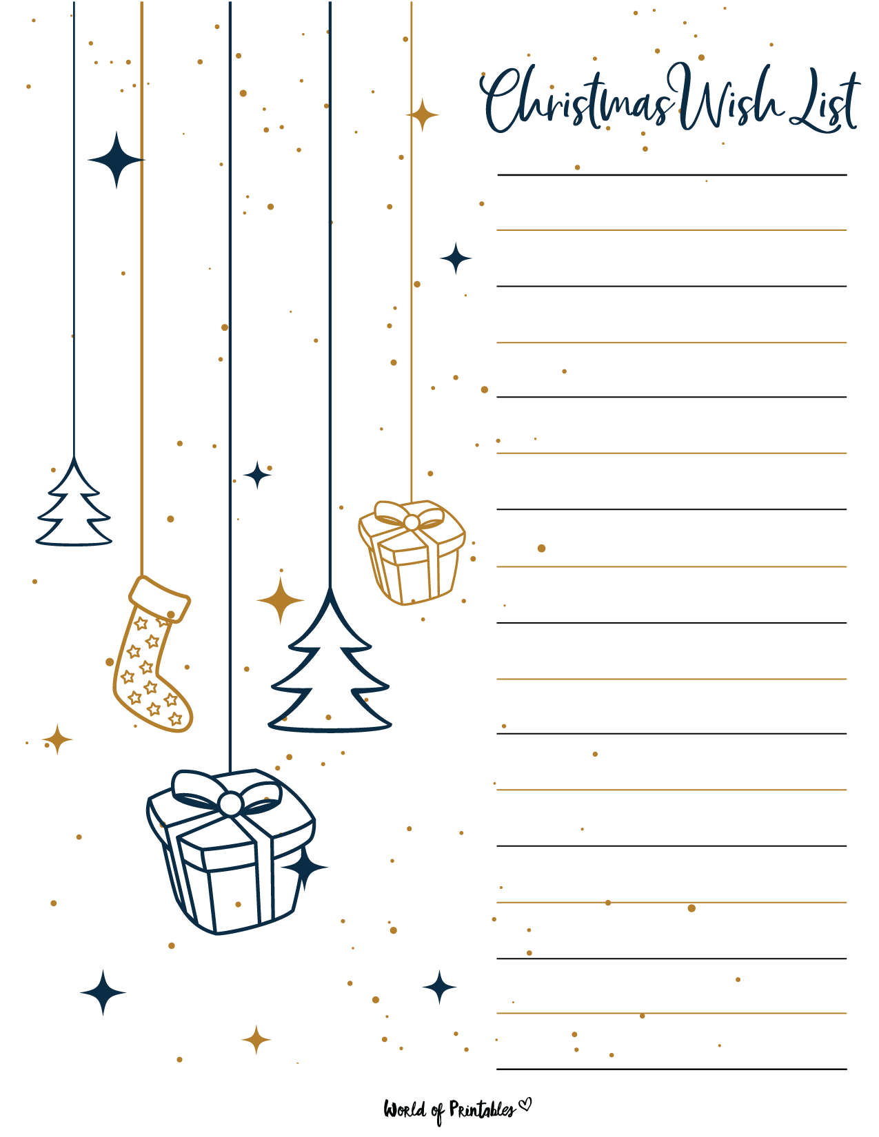 Aesthetic Christmas Wish List Template