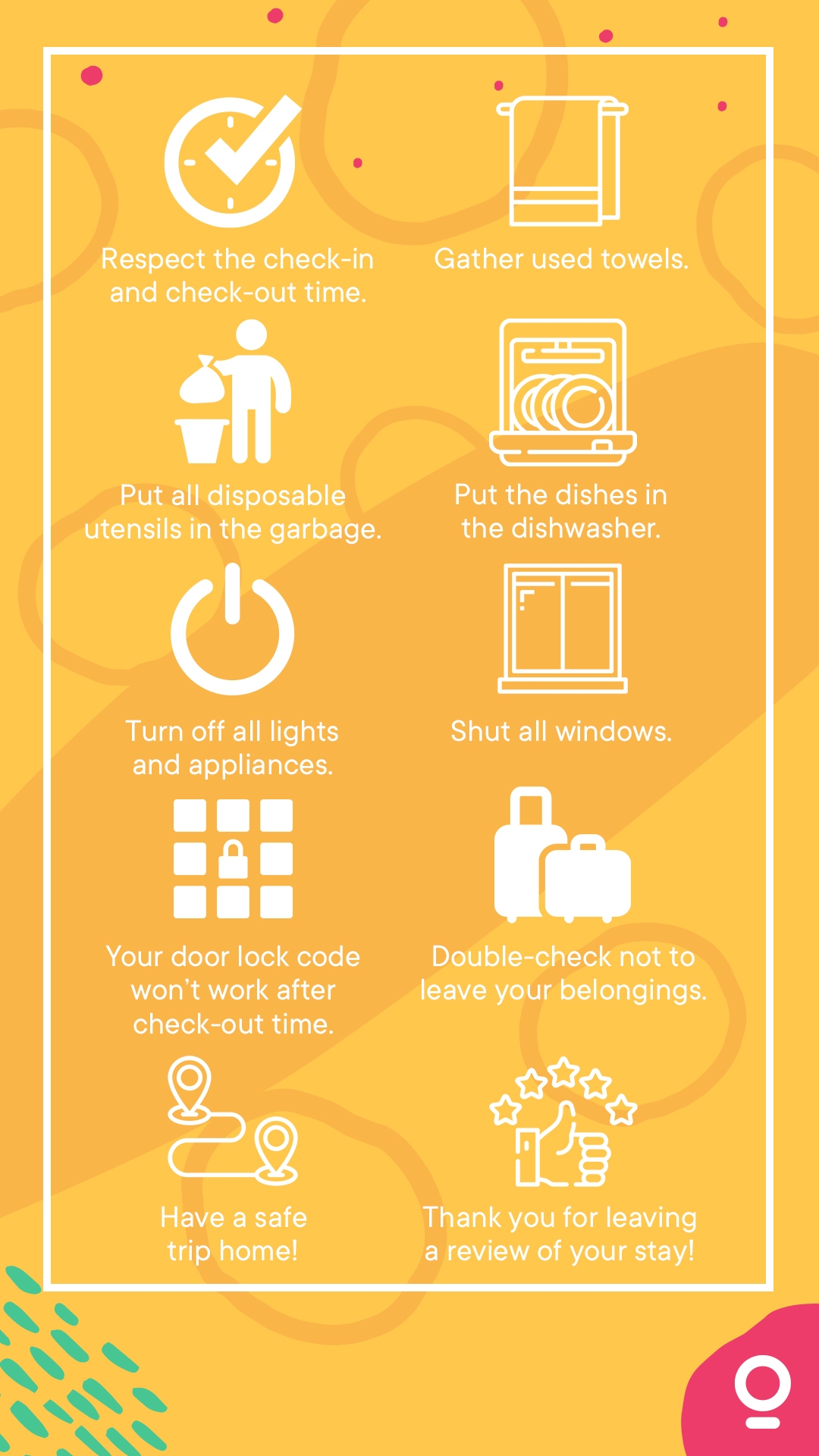 Airbnb Check out Instructions Hospitable