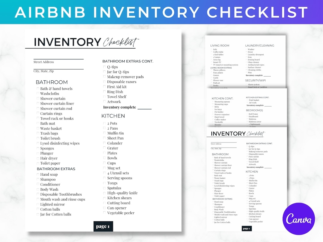 Free Printable Airbnb Checklist Template