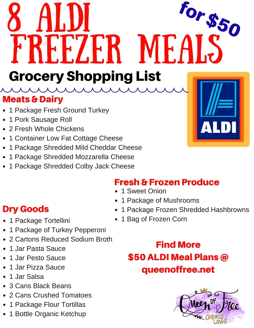 Aldi Grocery List Template Free Printable