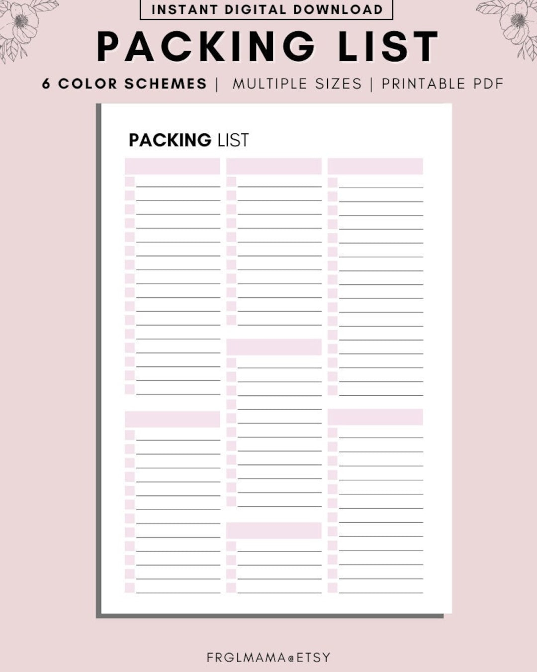 Free Printable Packing Checklist For Vacation