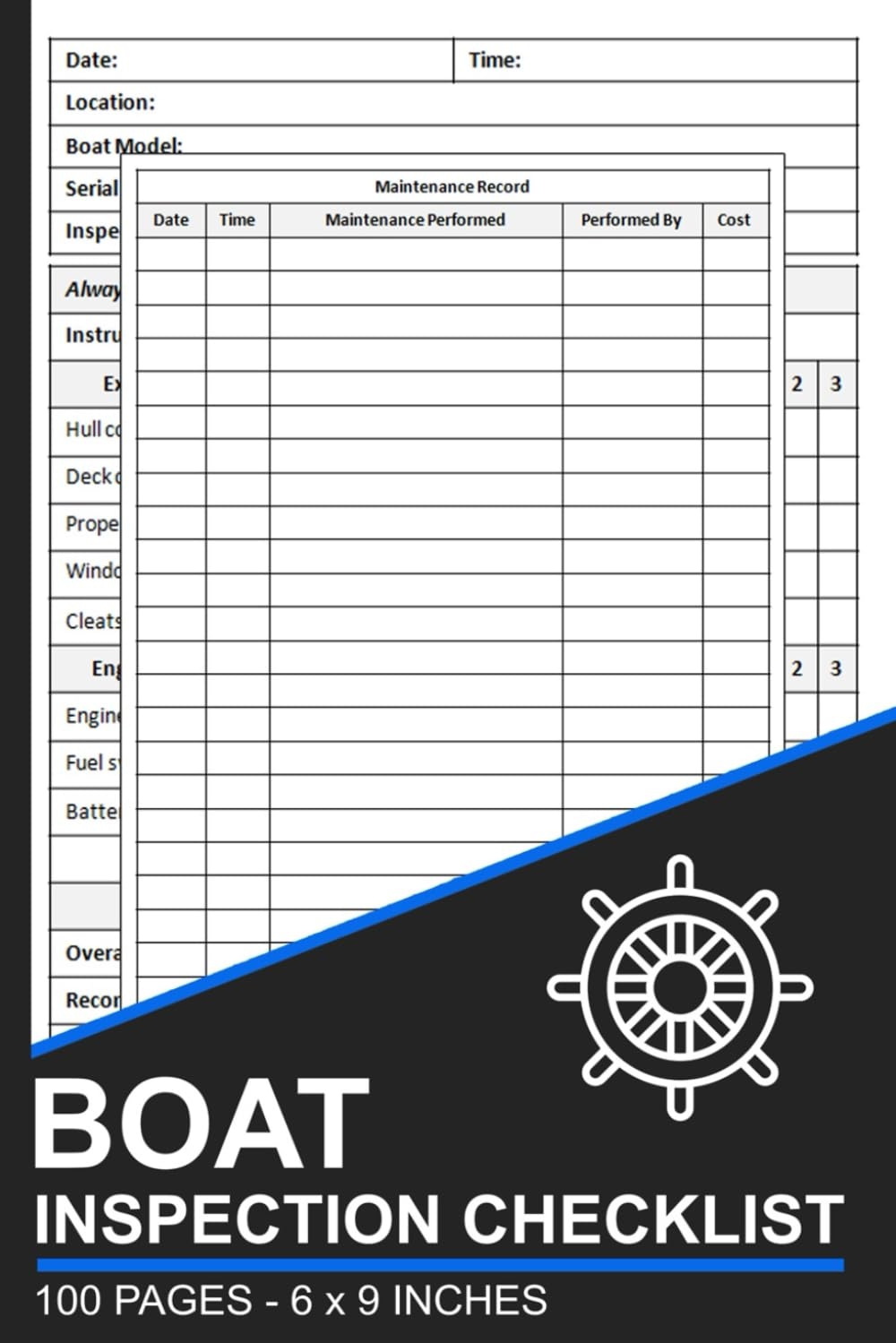 Boat Inspection Checklist Pre Departure Inspection Book For Boat Owners And Captains Boat Safety And Maintenance Checklist Publishing Lkam Sa 