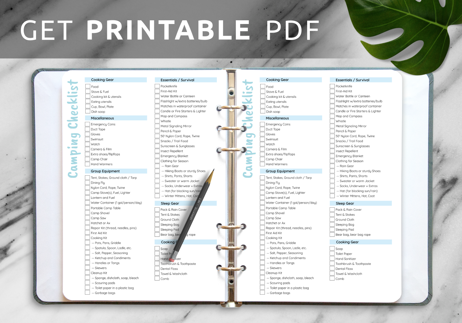 Camping Checklist Template Download And Enjoy