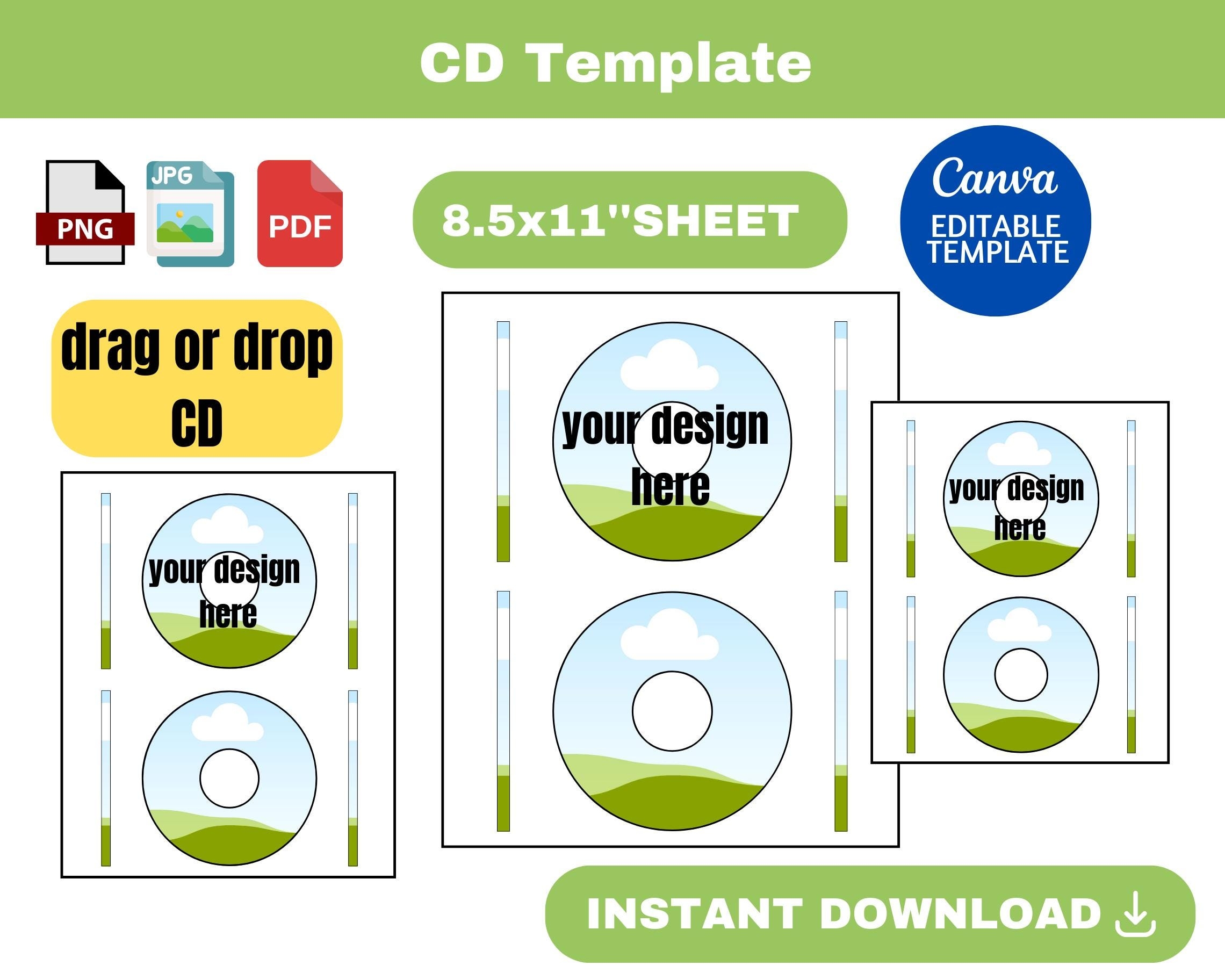 CD Template SVG Label DVD Label Template Cricut Label Dvd 