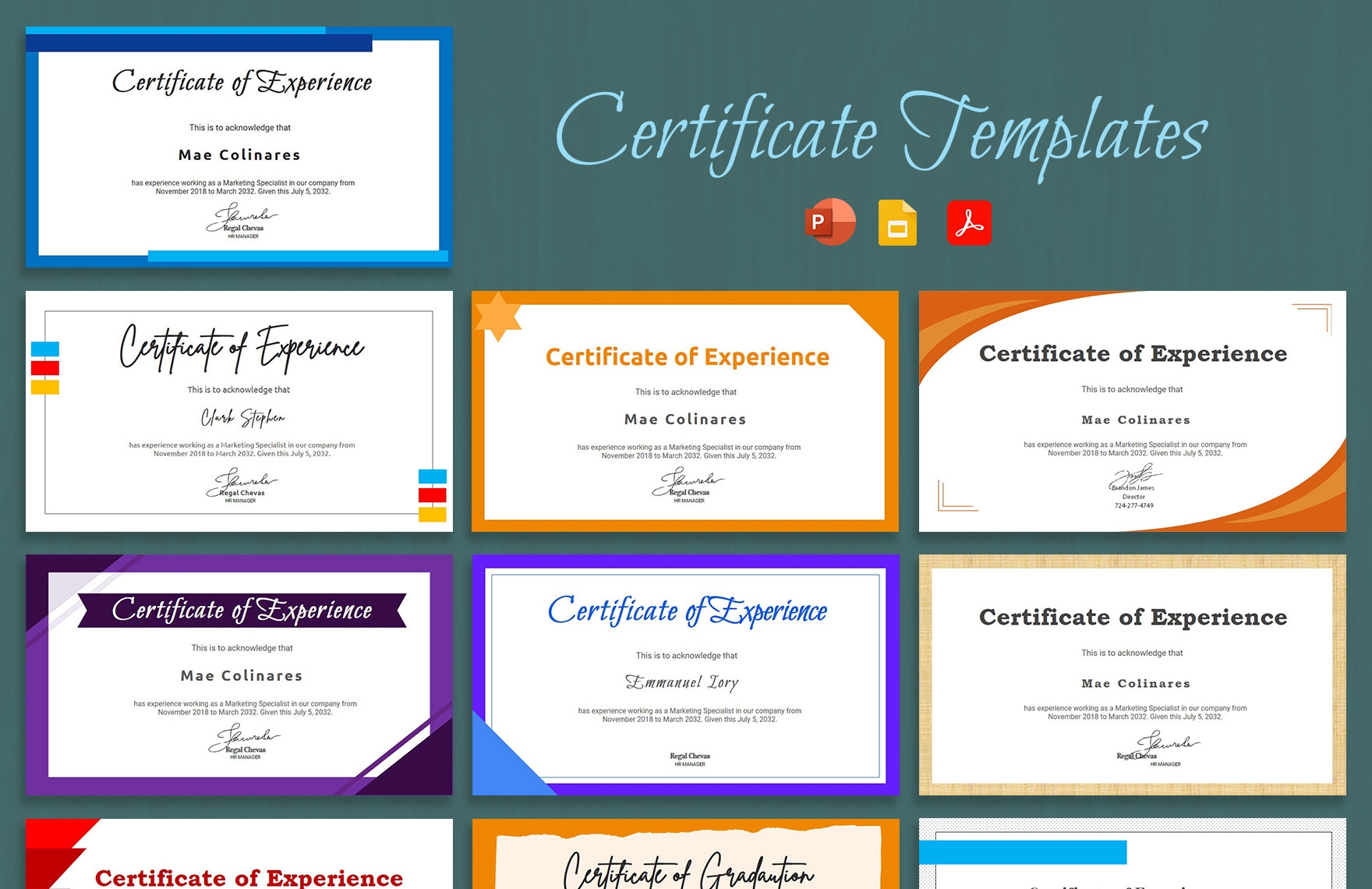 Certification List Company Presentation Template