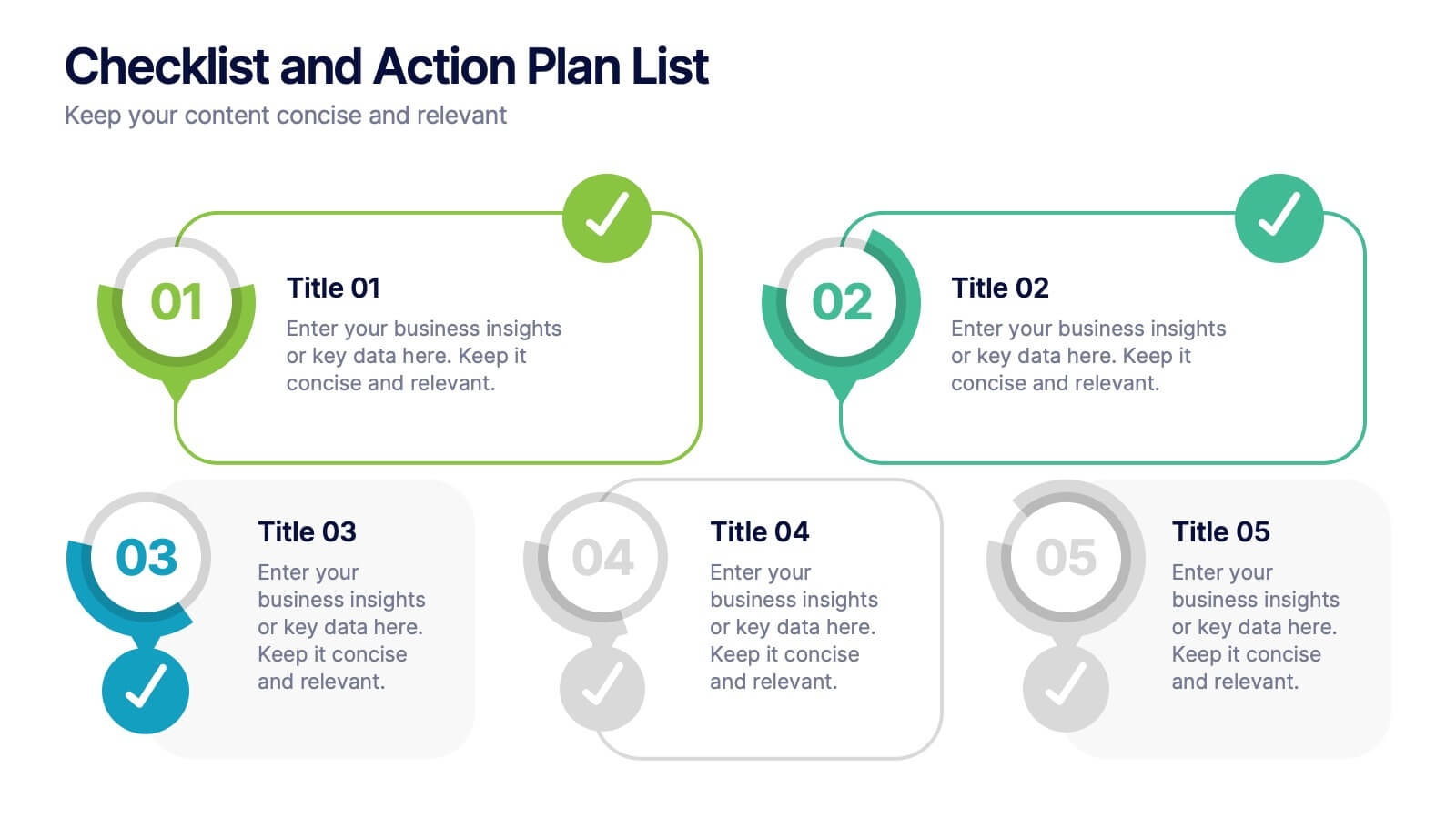 Checklist And Action Plan List Presentation PowerPoint Template 