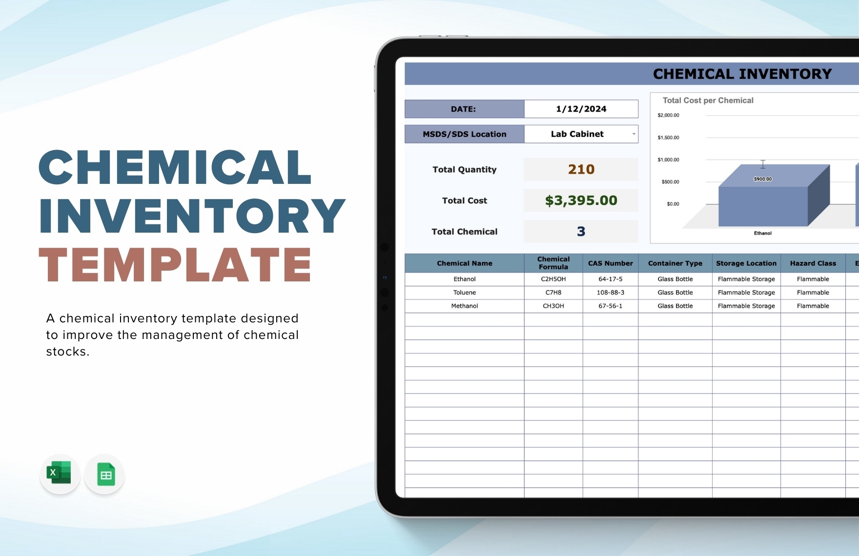 Chemical Inventory Template In Excel Google Sheets Download Template 