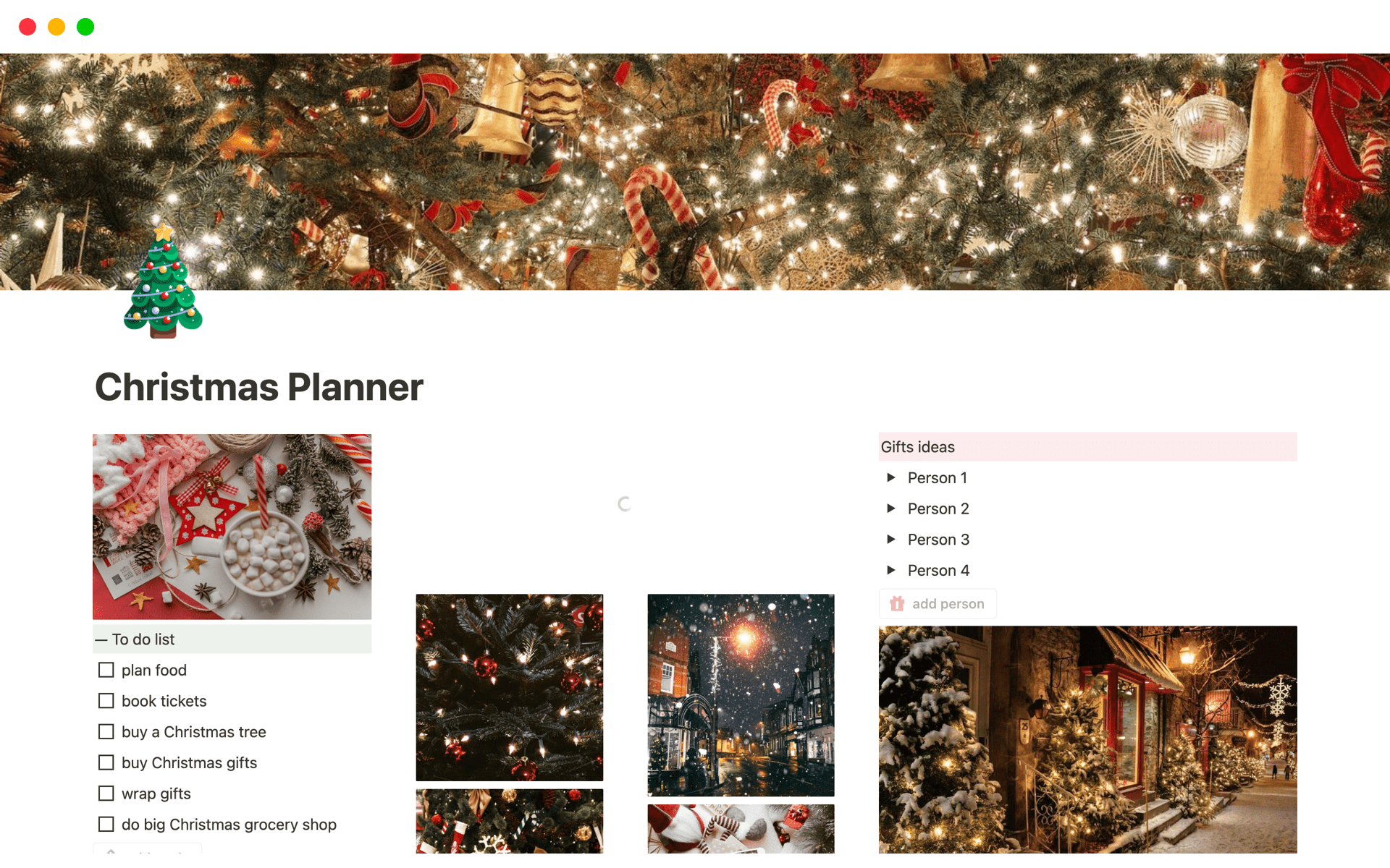 Notion Christmas List Template Notion Christmas List Template