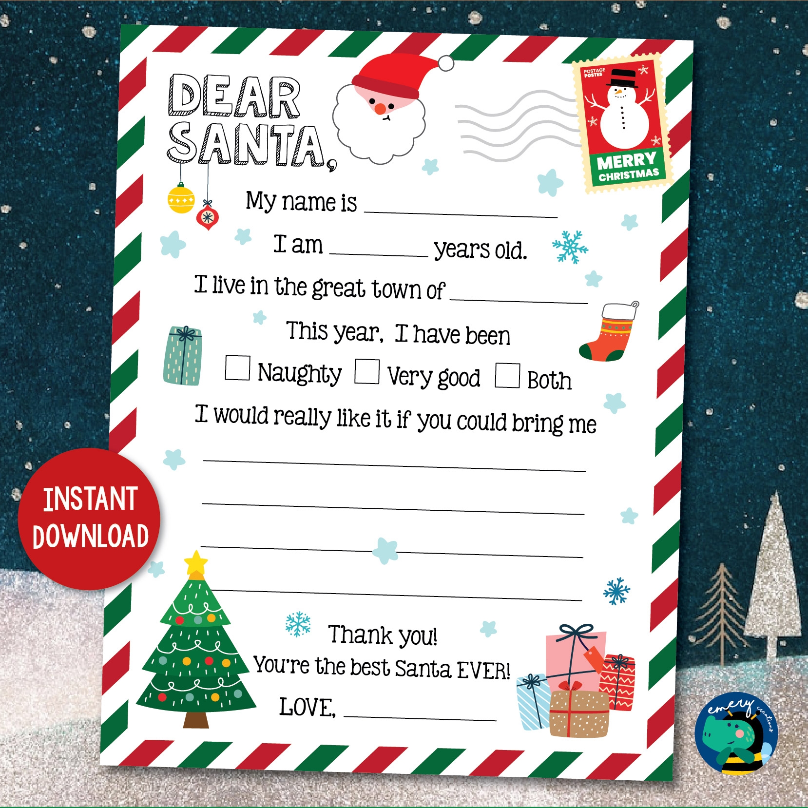 Christmas Wish List Letter To Santa Claus Christmas Printable For Kids Made By Teachers Christmas Wish List Letter To Santa Claus Christmas Printable For Kids Made By Teachers