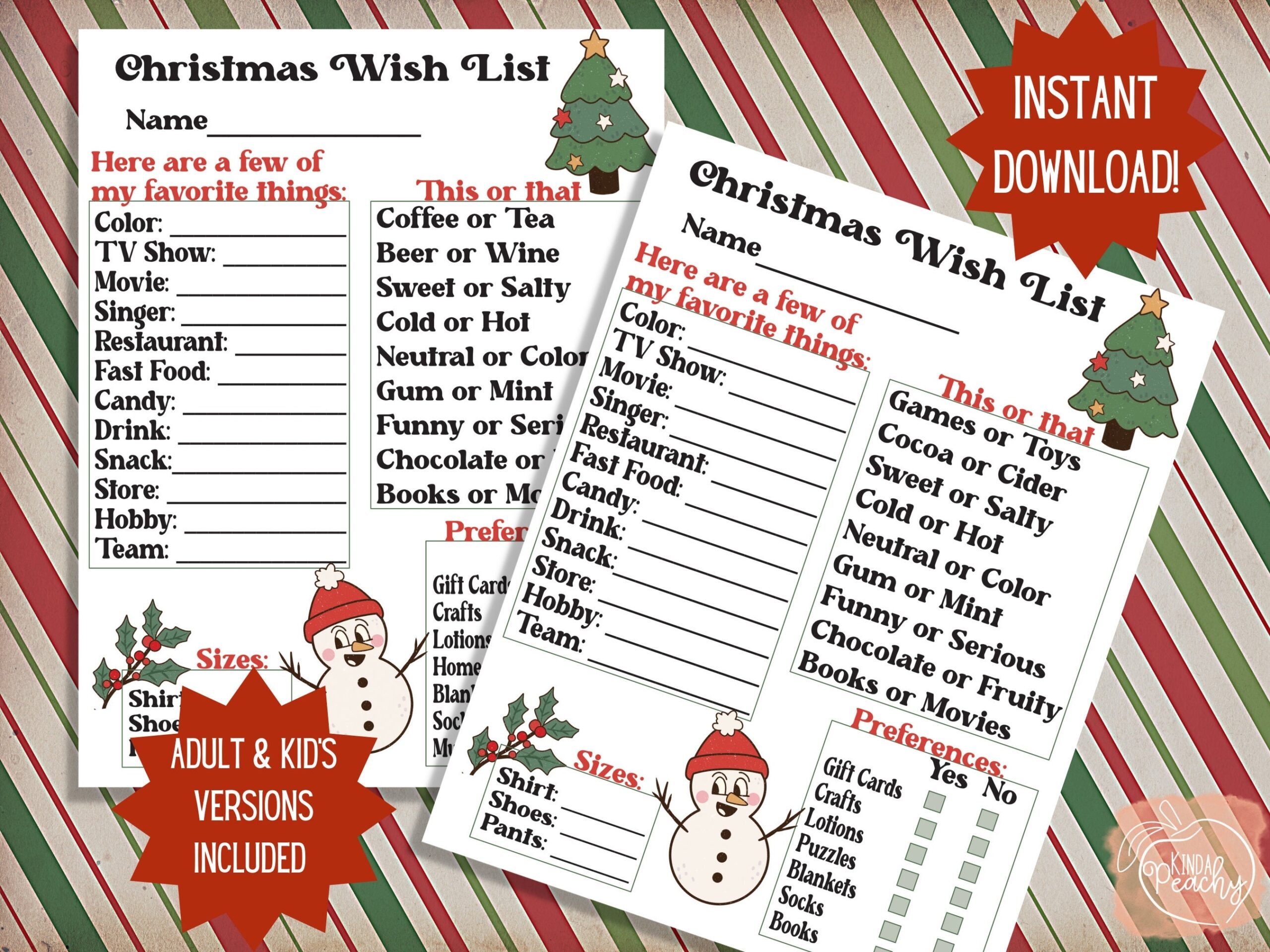 Christmas Wish Lists Printable Secret Santa Letter To Santa 
