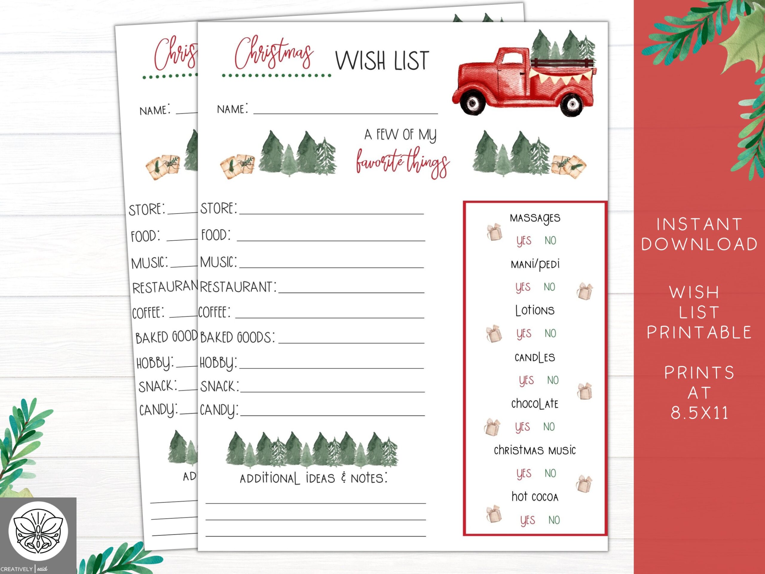 Christmas Wishlist Printable Santa Printable Question Santa 
