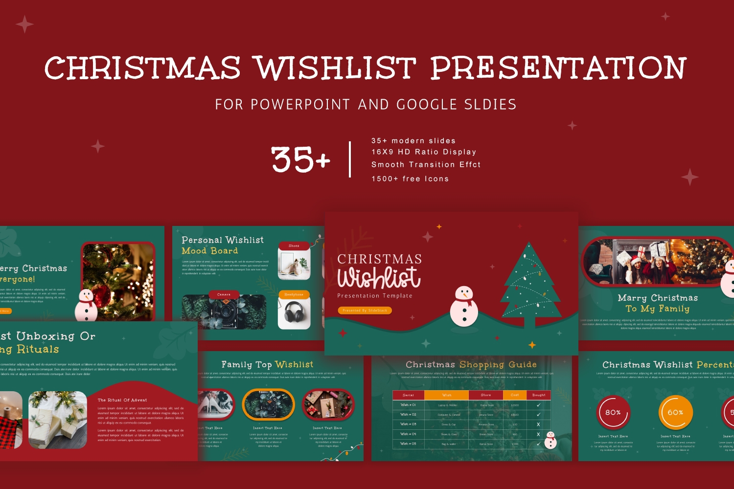 Christmas Wish List Template Powerpoint