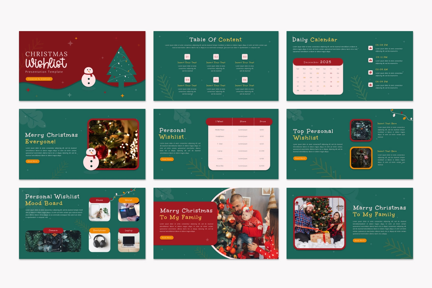 Christmas Wishlist Template Slidestack