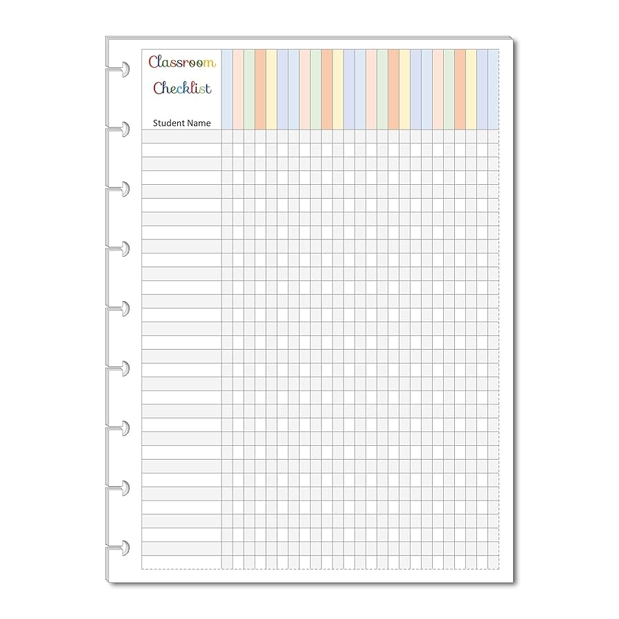 Classroom Checklist Refills For 9 Disc Medium Size 7 X 9 25 Inches Planners Classic Teacher Planner Inserts Classroom Checklist Refills For 9 Disc Medium Size 7 X 9 25 Inches Planners Classic Teacher Planner Inserts