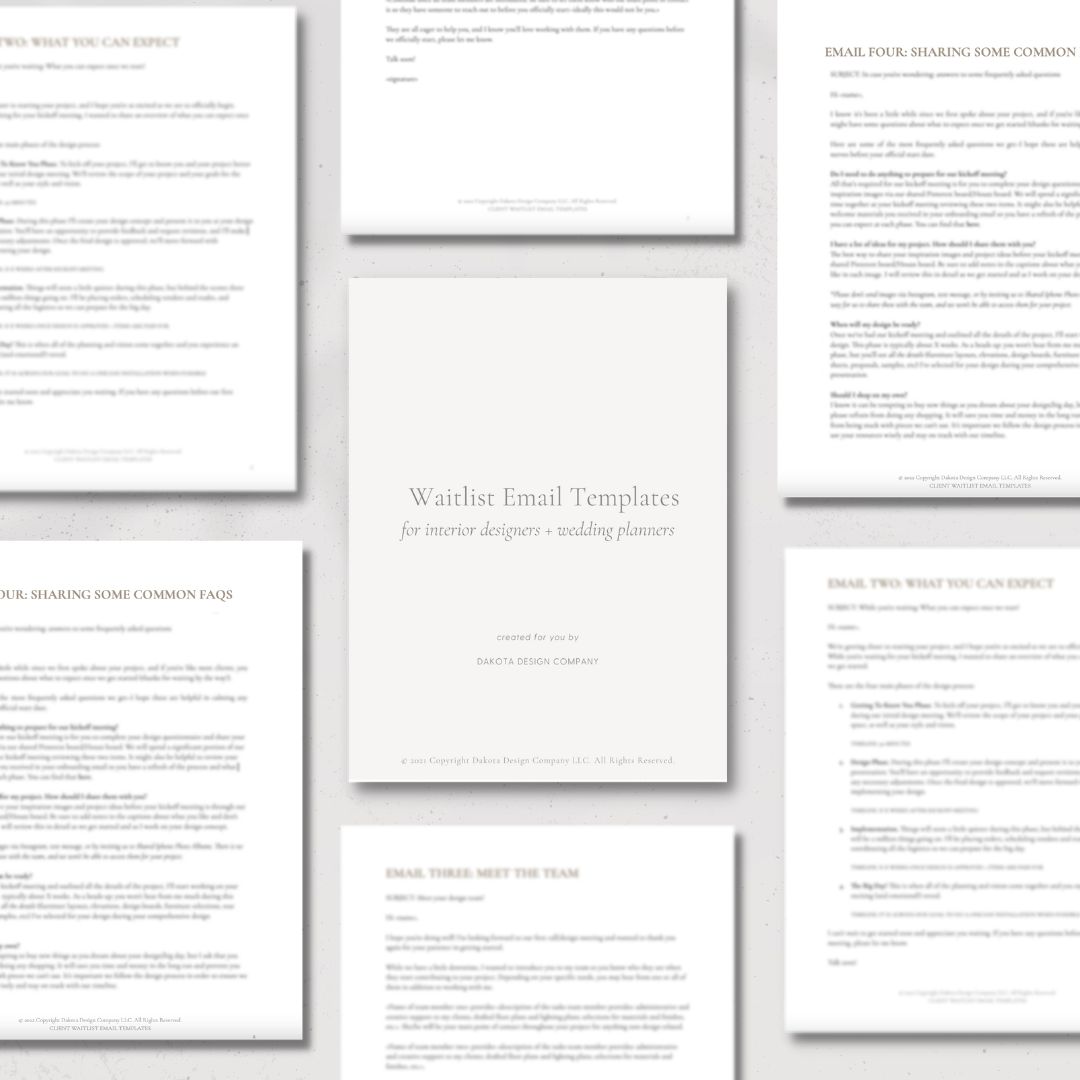 Waiting List Letter Template