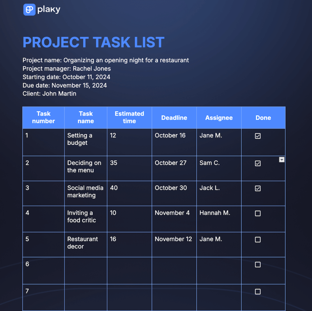 Create An Efficient Project Task List In 4 Steps