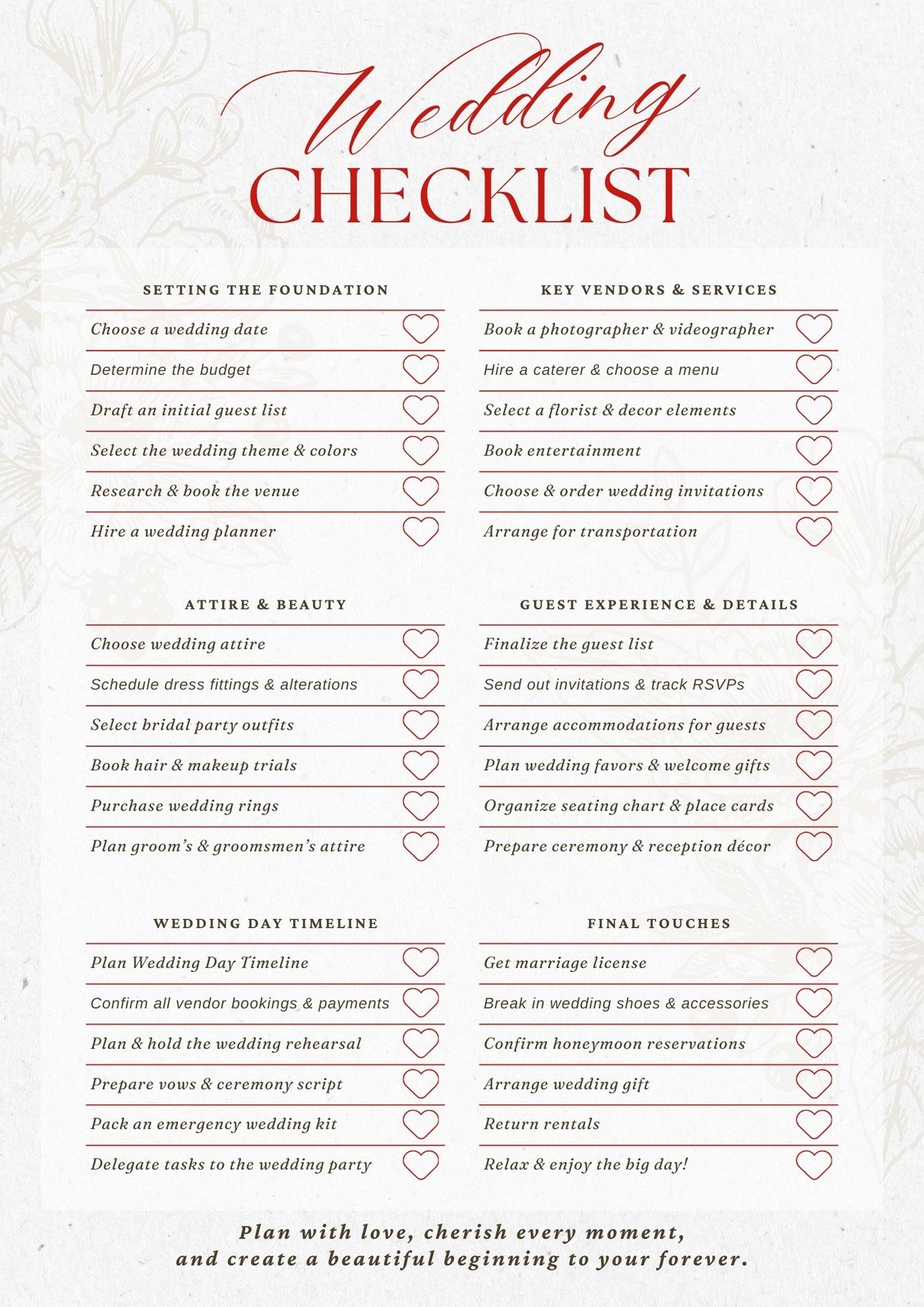 Customize 184 Wedding Checklists Templates Online Canva
