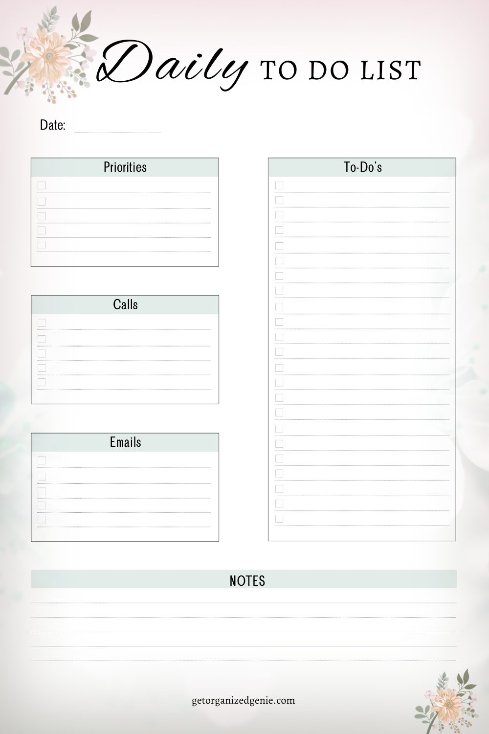 Daily To Do List Template Daily To Do List Template