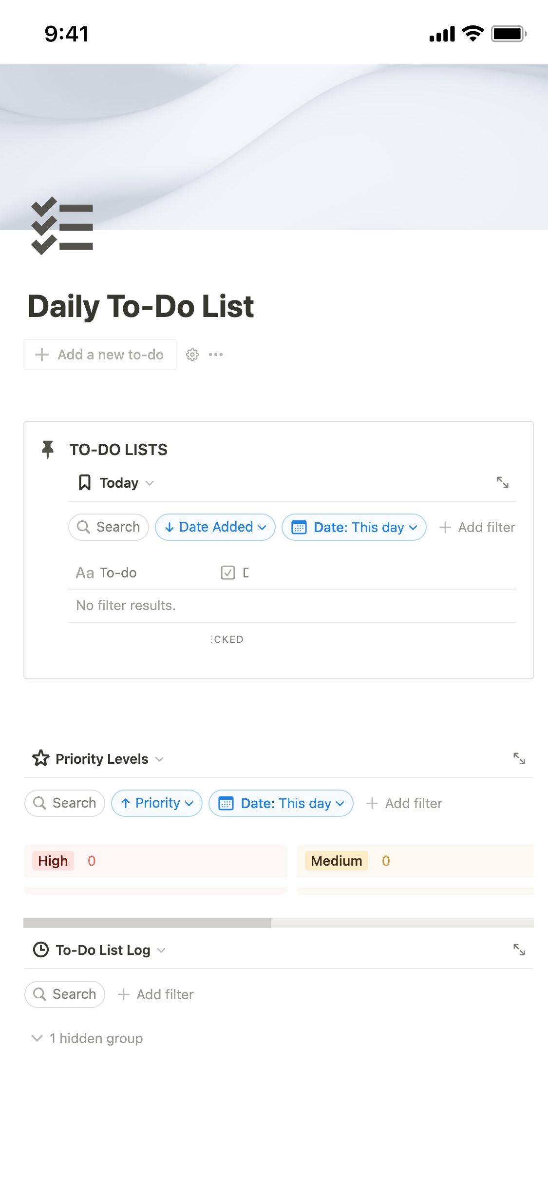 Daily To Do List Daily To Do List