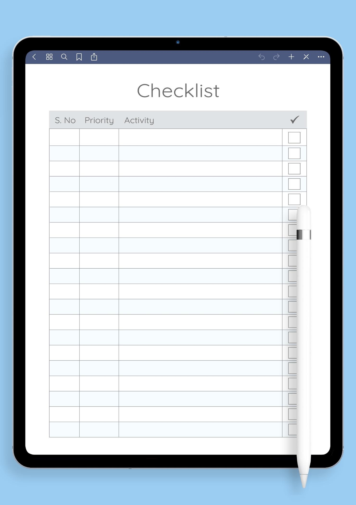 Download Printable Priority Checklist Template PDF Download Printable Priority Checklist Template PDF