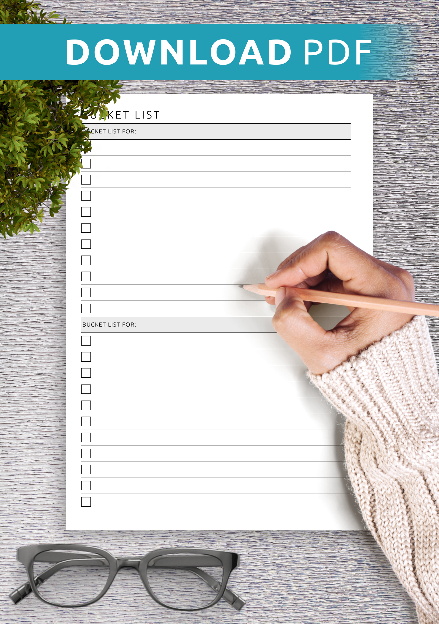 Template Bucket List