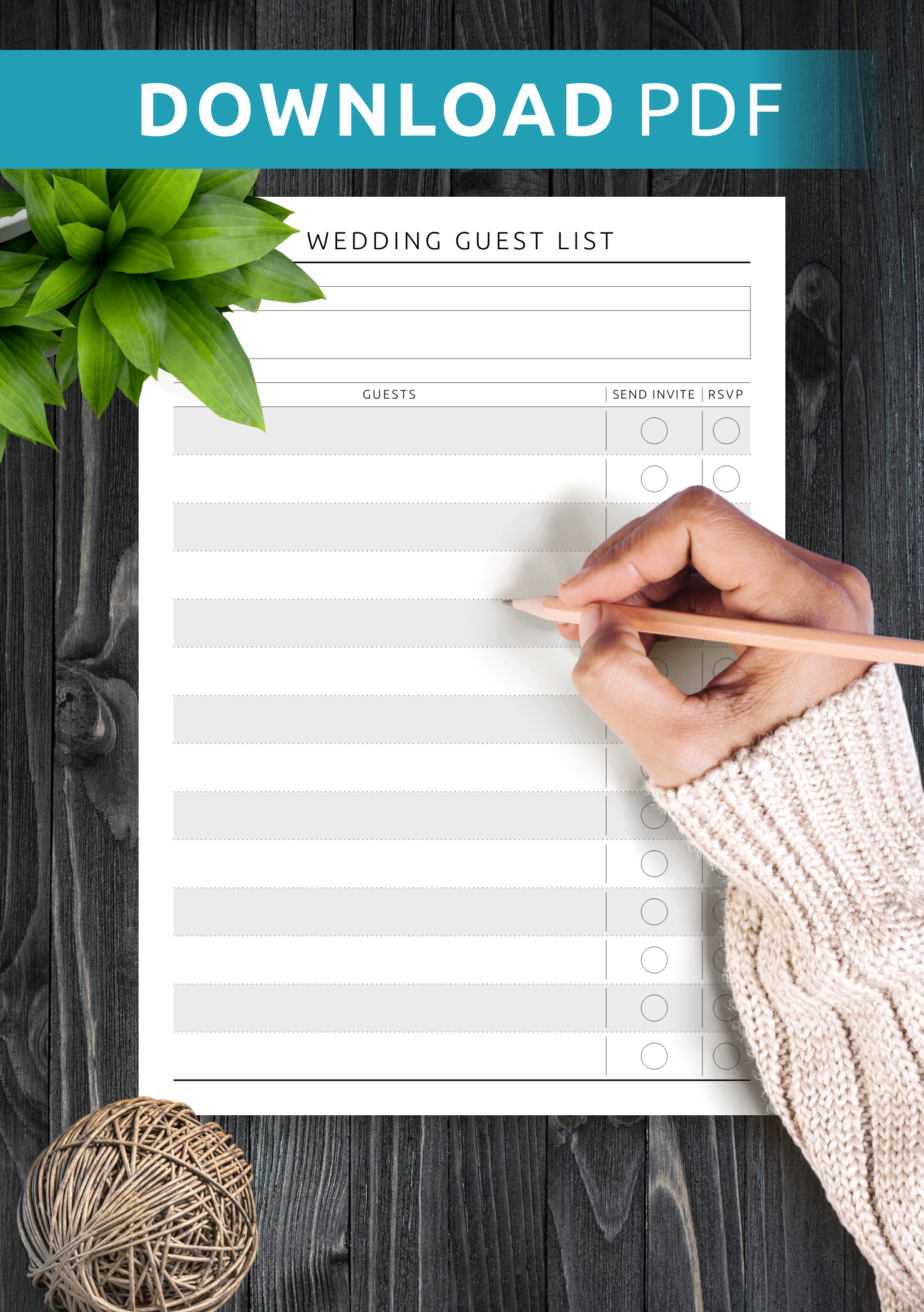 Rsvp List Template