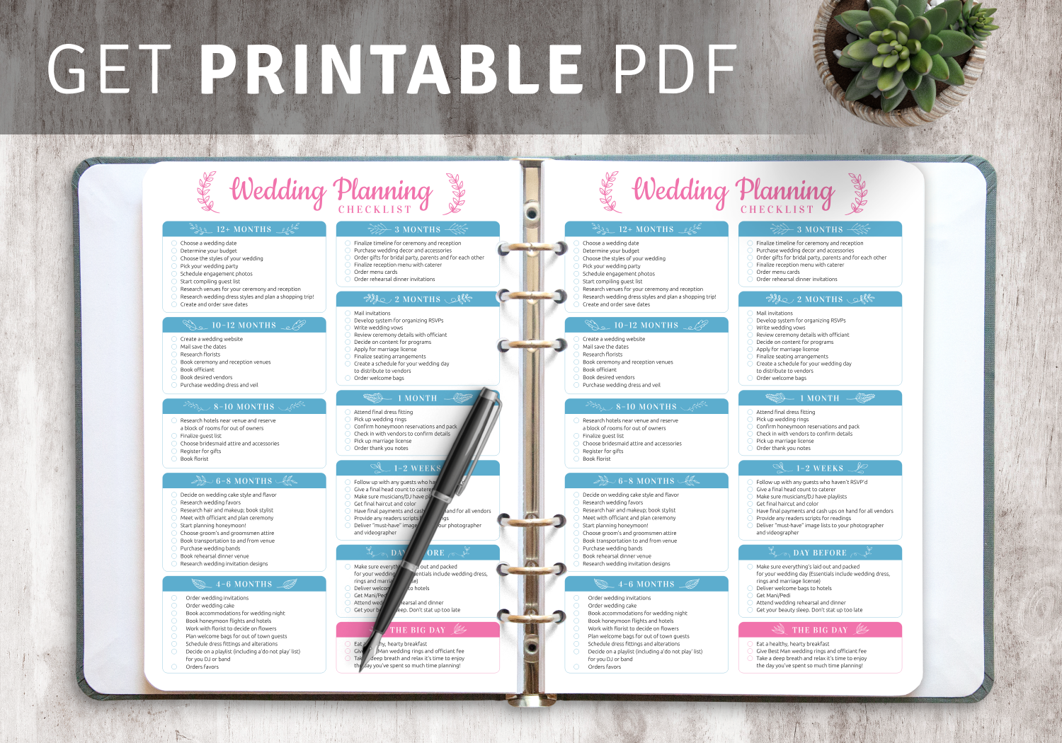 Free Printable Wedding Checklist Template Free Printable Wedding Checklist Template