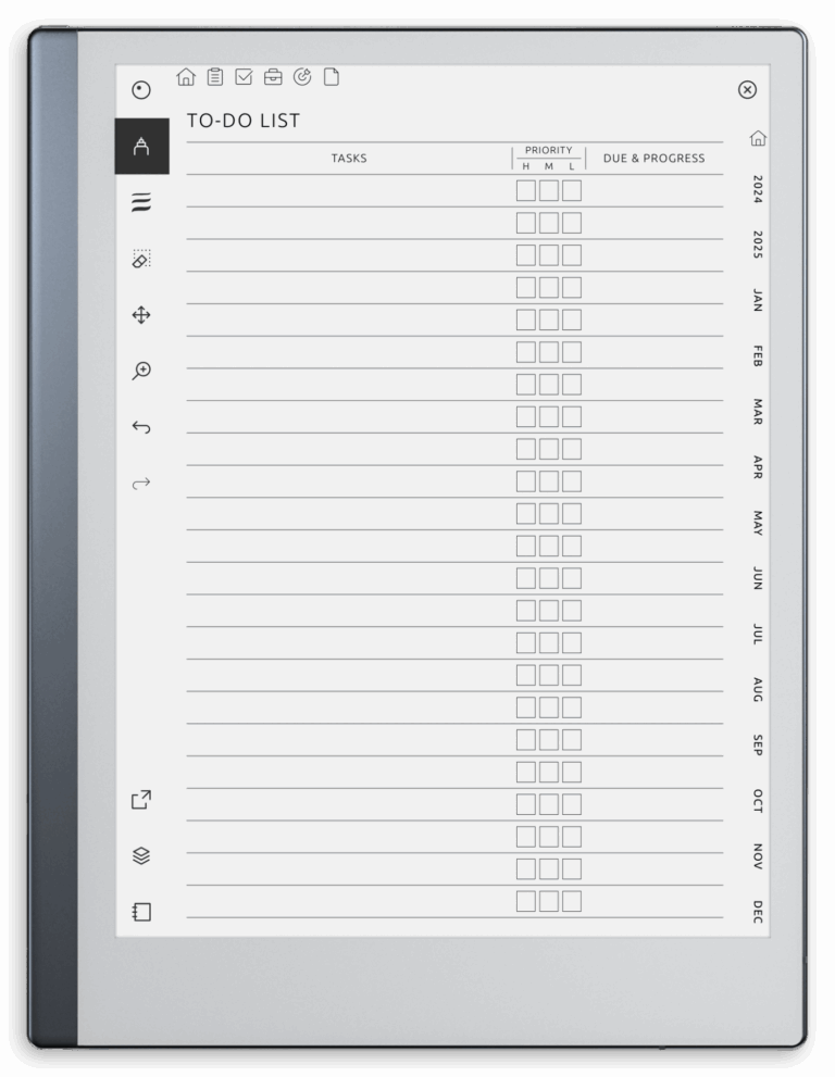 Download ReMarkable 2025 2026 To Do List Hyperlinked PDF