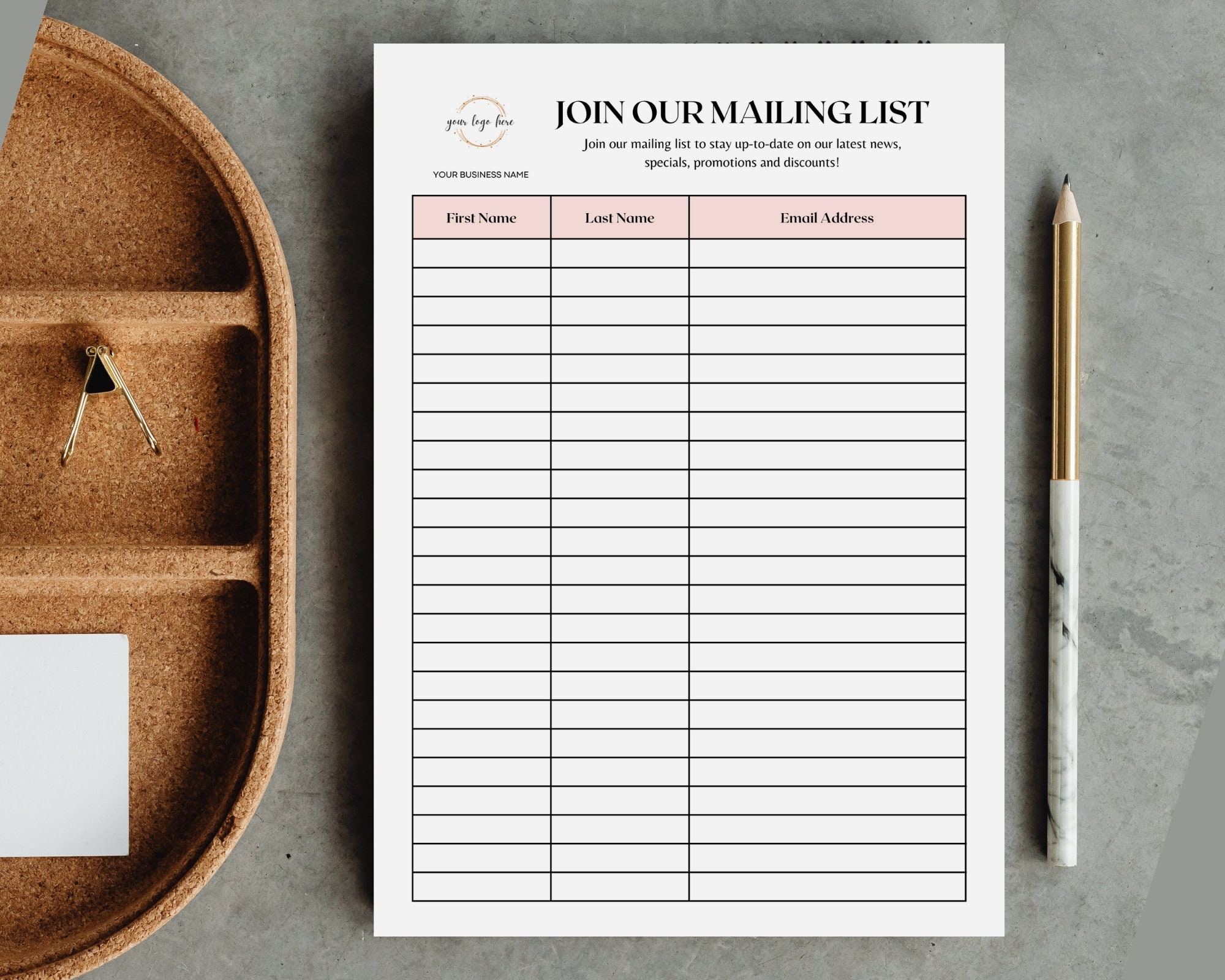 Editable Mailing List Template Esthetician Email Address List Sign Up Sheet Spa Beauty Business Forms Template Canva Esthetician Form Etsy
