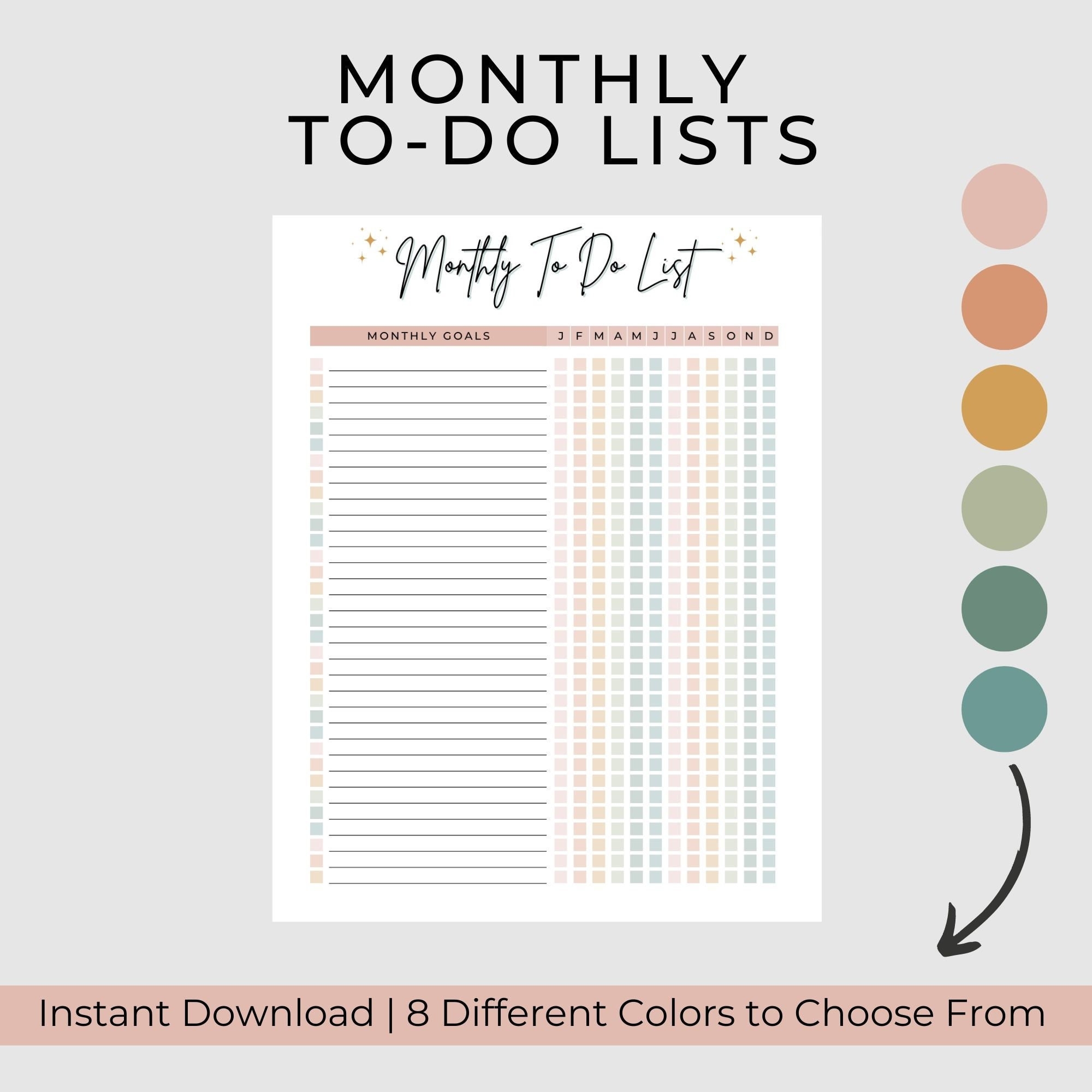 Editable Monthly To Do List Template Editable Monthly To Do List 