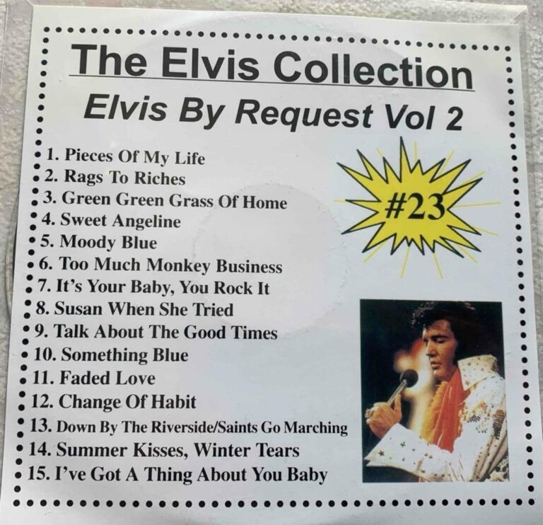 ELVIS PRESLEY KARAOKE DISC CDG ELVIS BY REQUEST VOL 2 23 SONGS CD G OLDIES